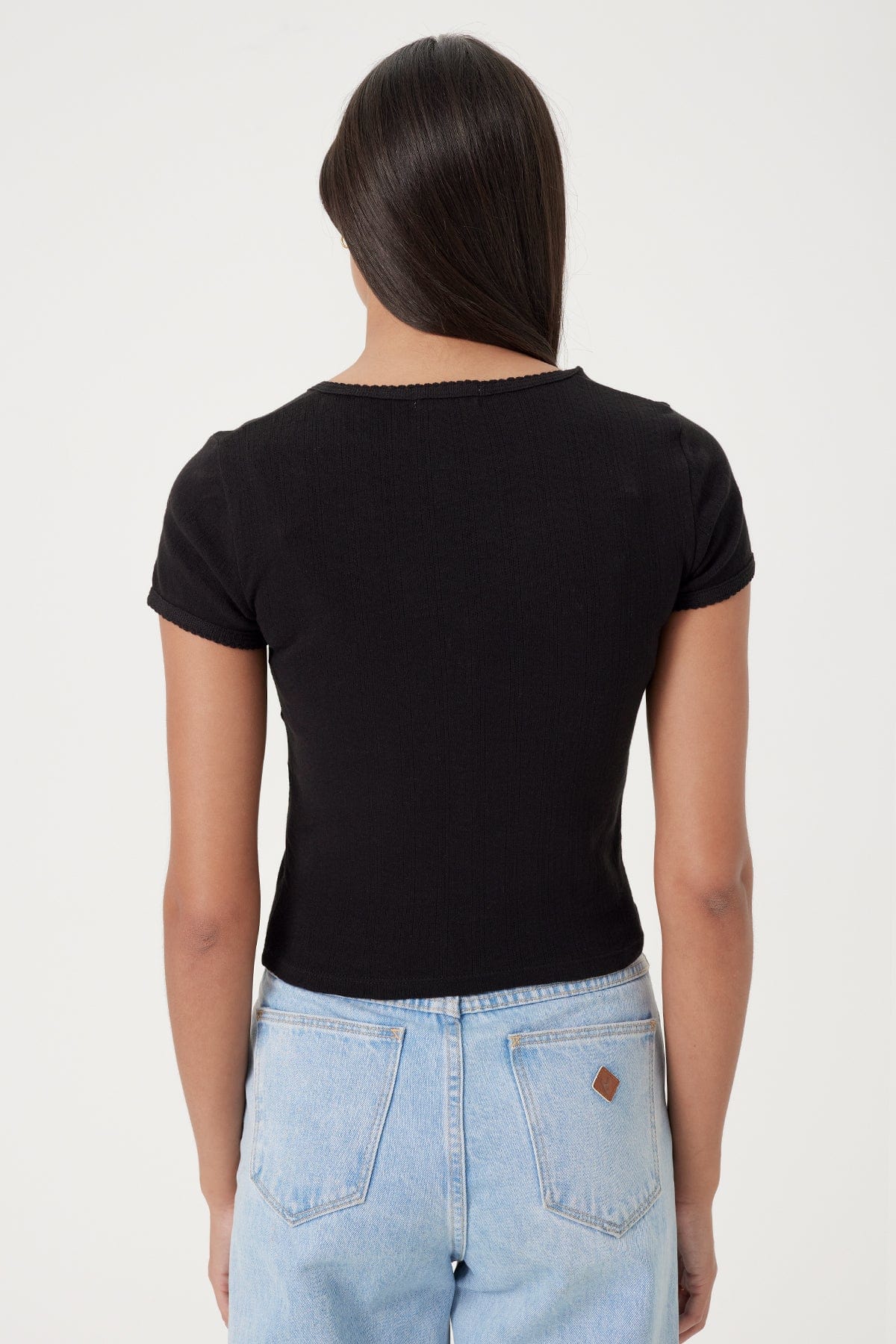 Ellie Cropped Cardigan - Goldie LeWinter #color_black