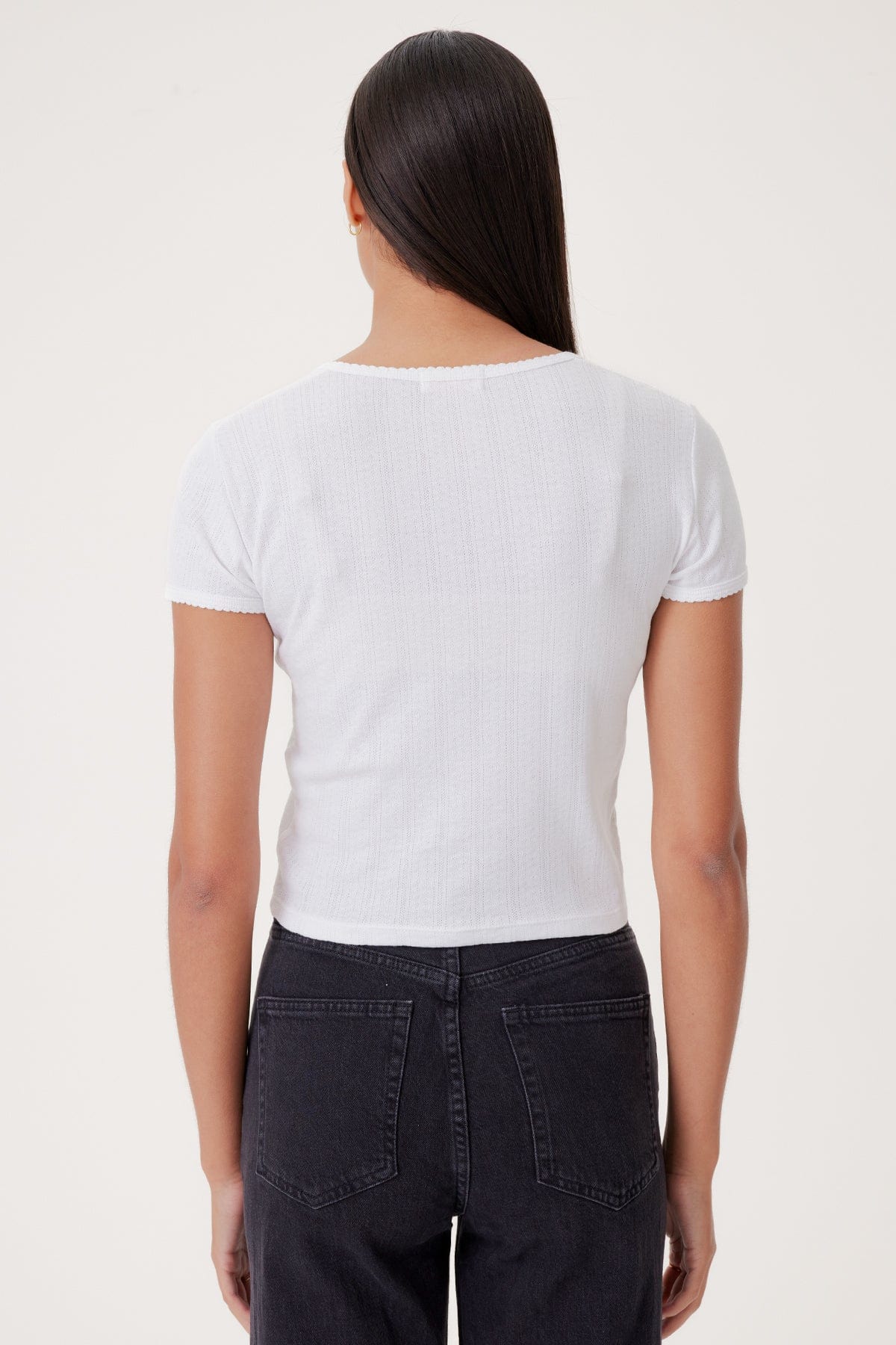 Ellie Cropped Cardigan - Goldie LeWinter #color_white