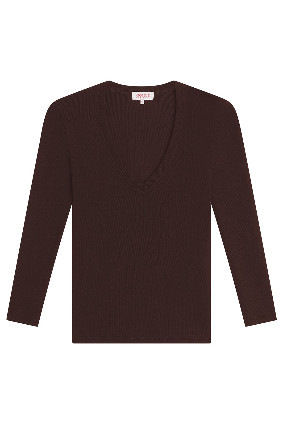 Emily V Neck Top - Goldie LeWinter #color_coffee - limited edition