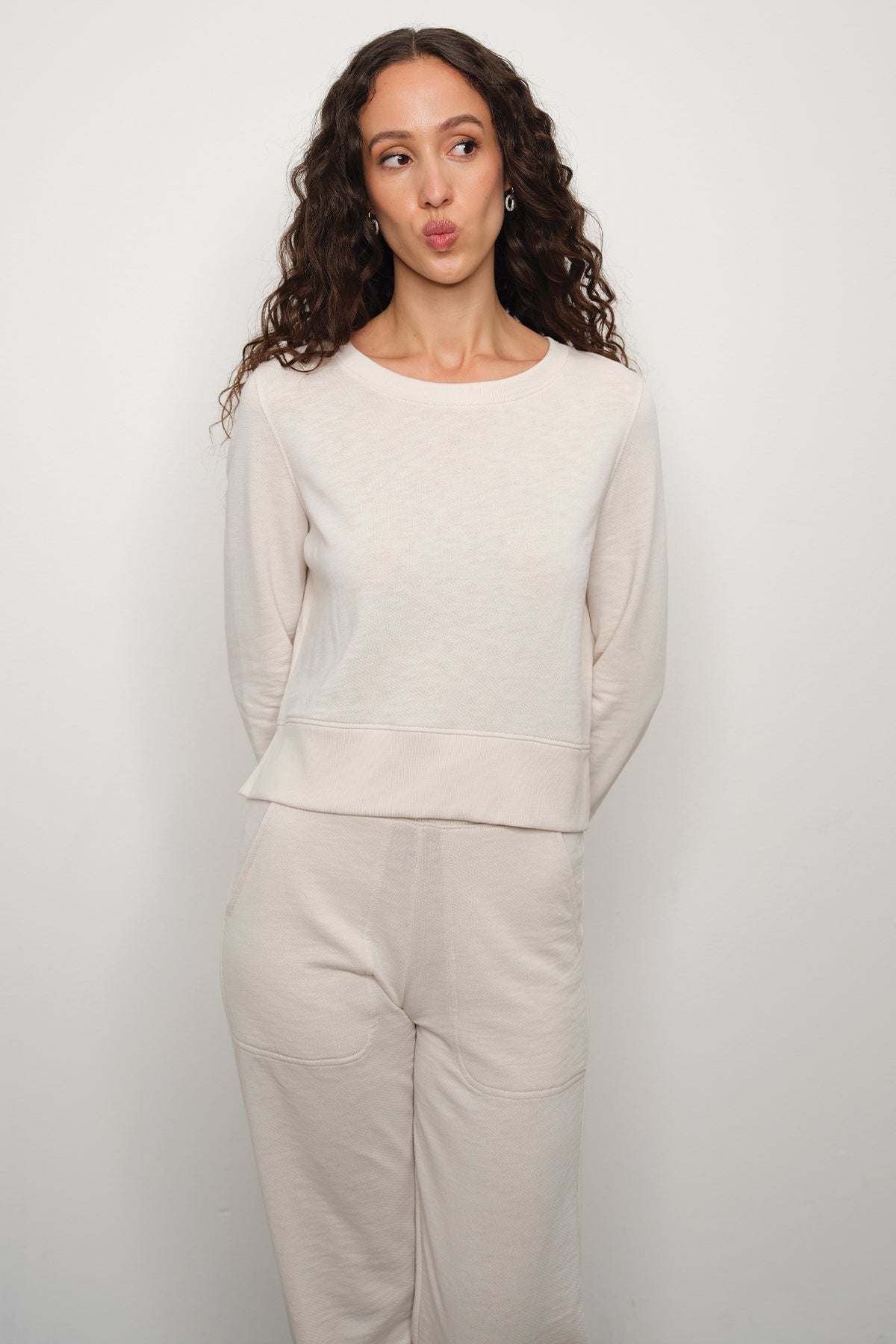 Endless Weekend Sweatshirt - Goldie LeWinter #color_white sand