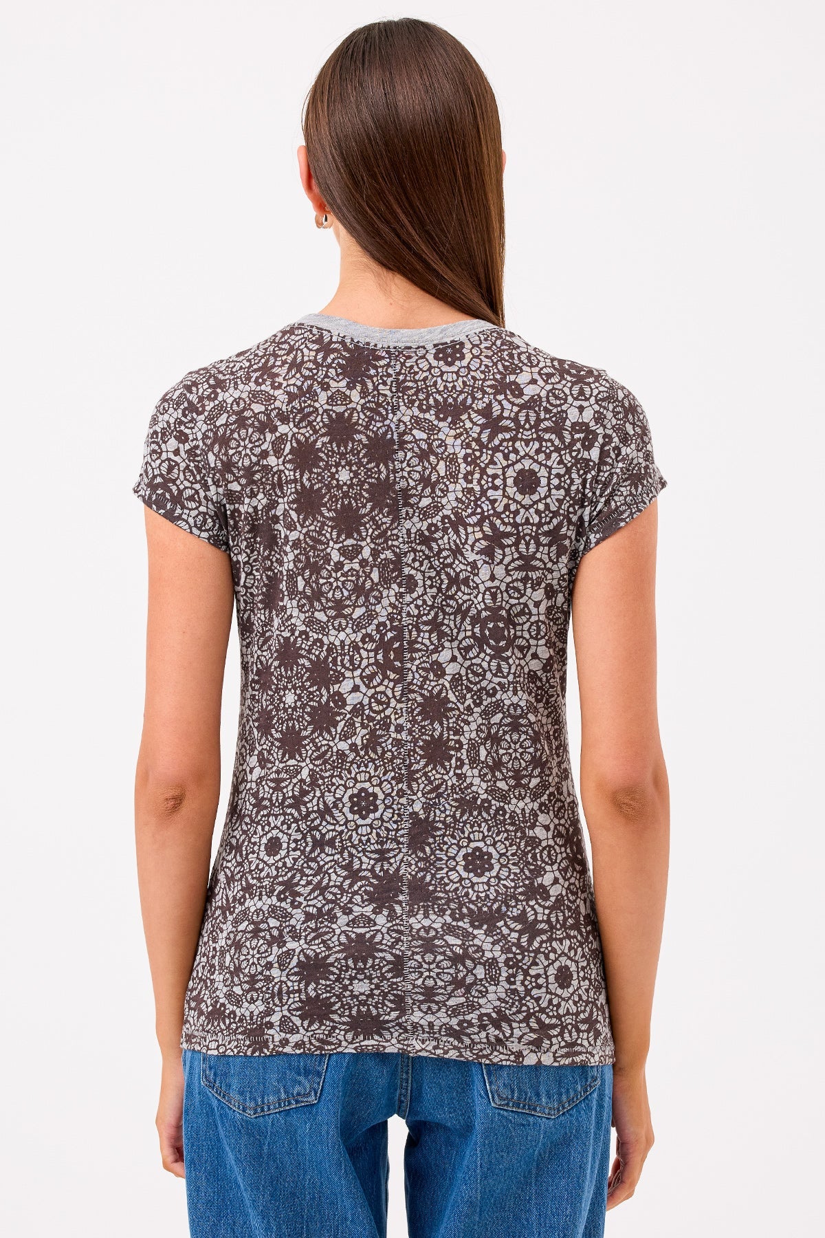 Eternity Ringer Tee - Goldie LeWinter #color_gray heather