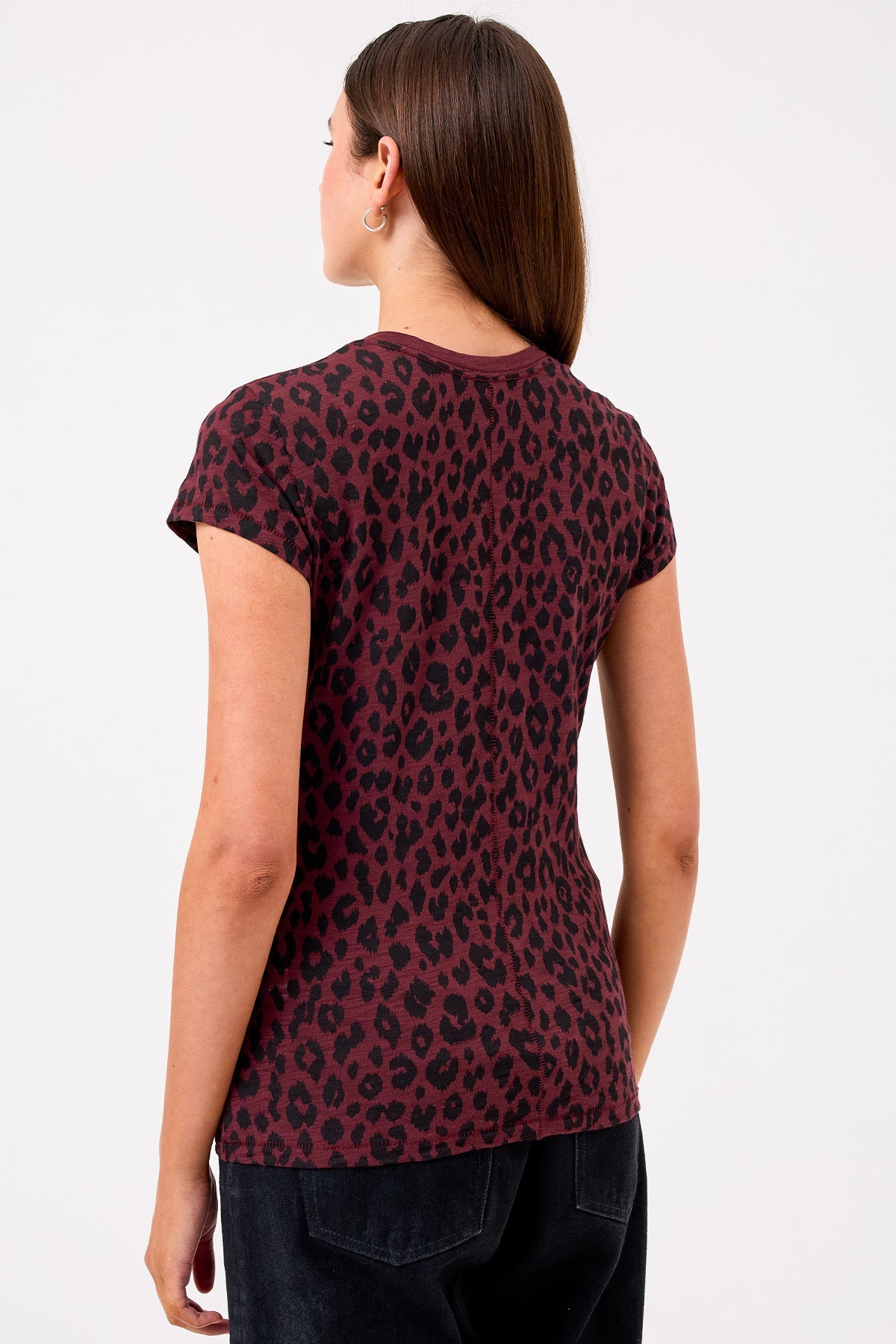 Fauve Ringer Tee - Goldie LeWinter #color_bordeaux - limited edition