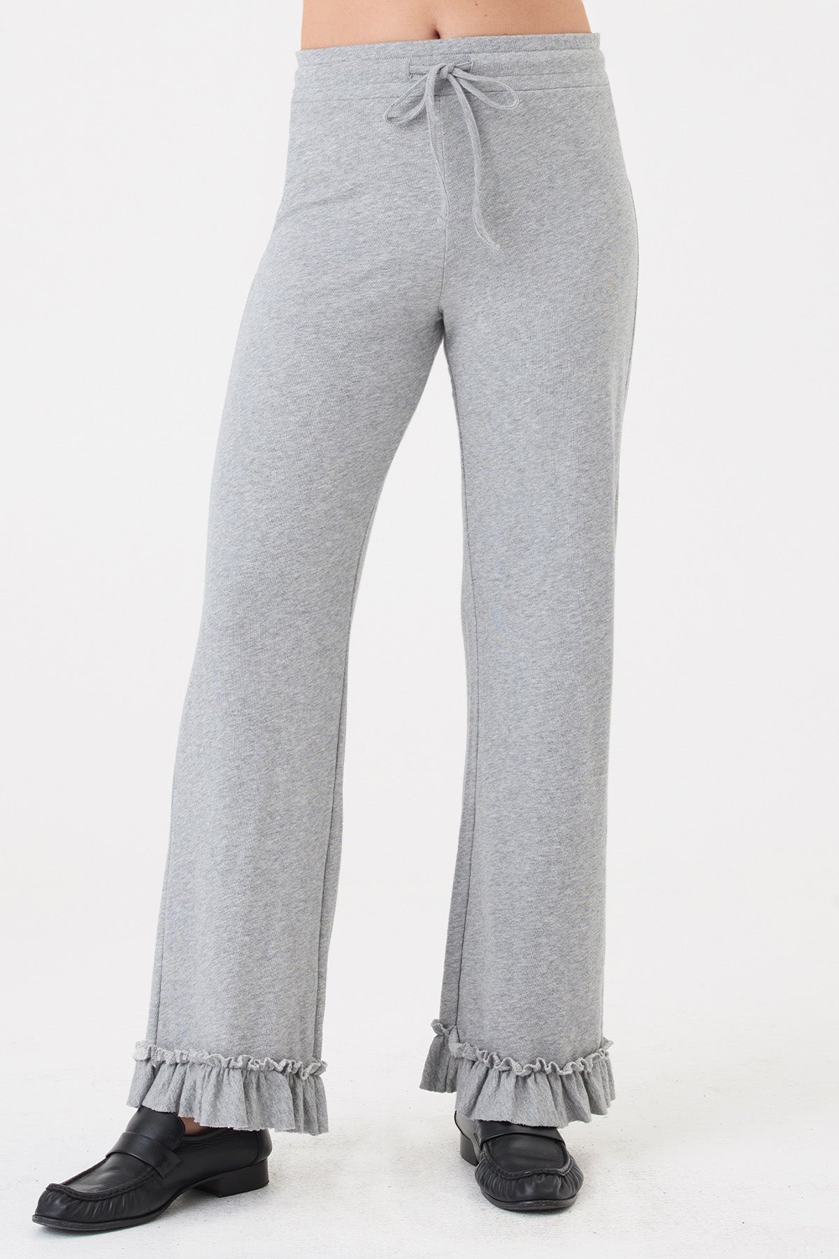 Heathered Ruffle Sweatpant