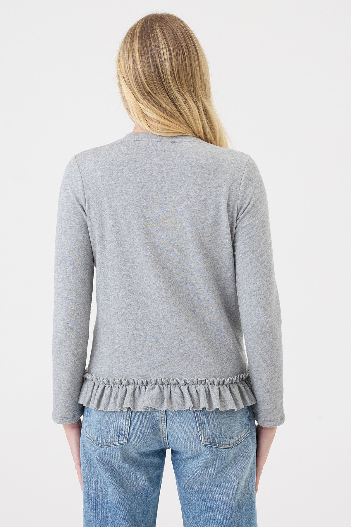 Heathered Ruffle Sweatshirt