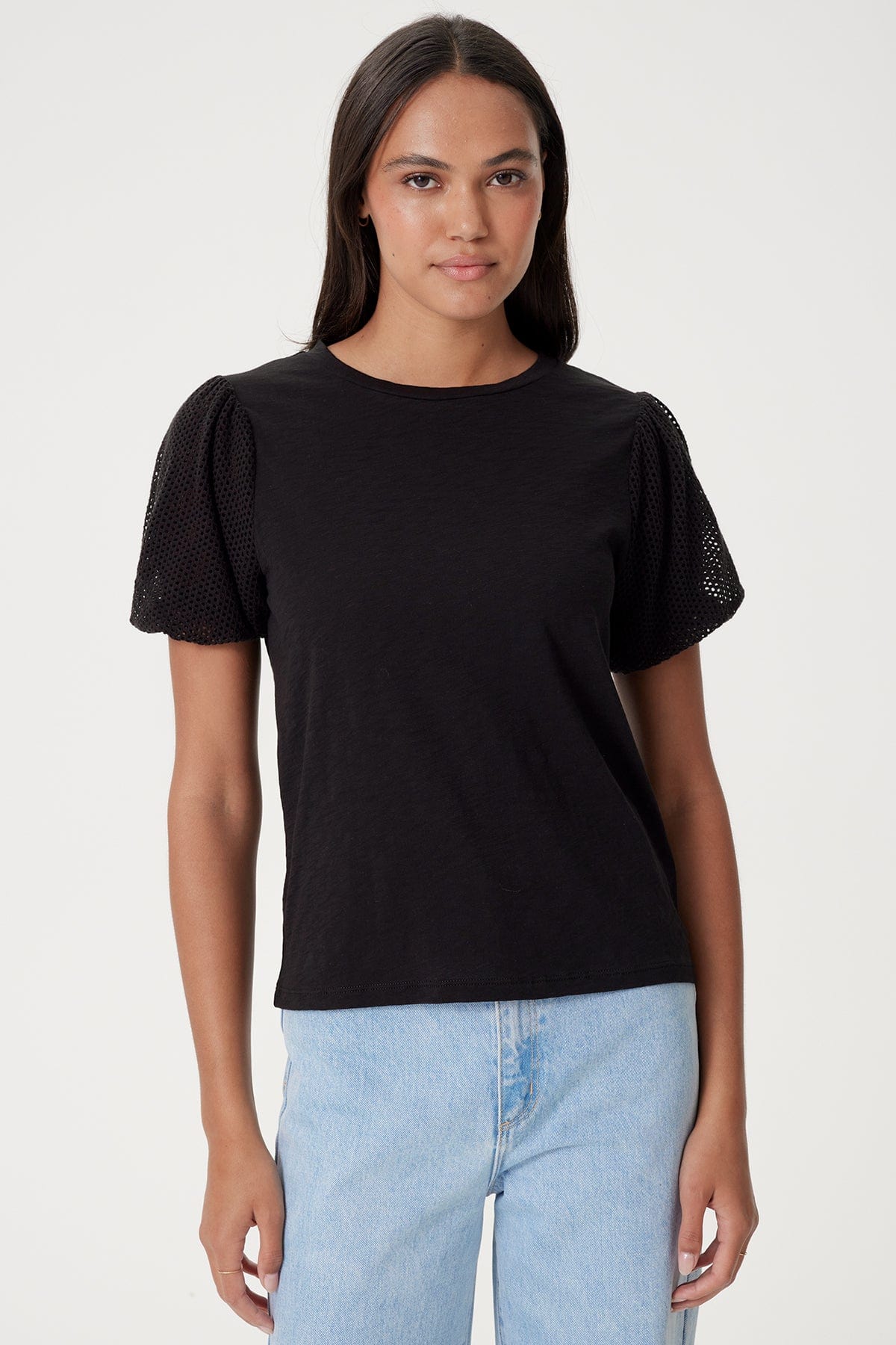 Isabel Princess Sleeve Tee - Goldie LeWinter #color_black