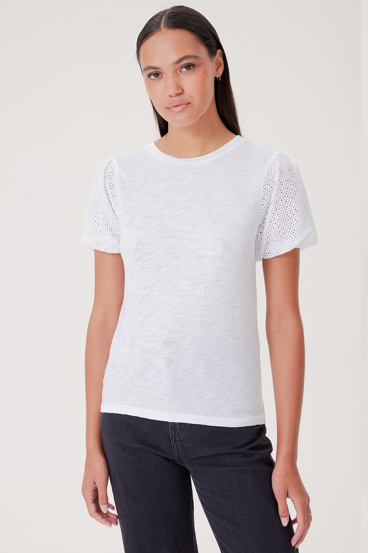 Isabel Princess Sleeve Tee - Goldie LeWinter #color_white