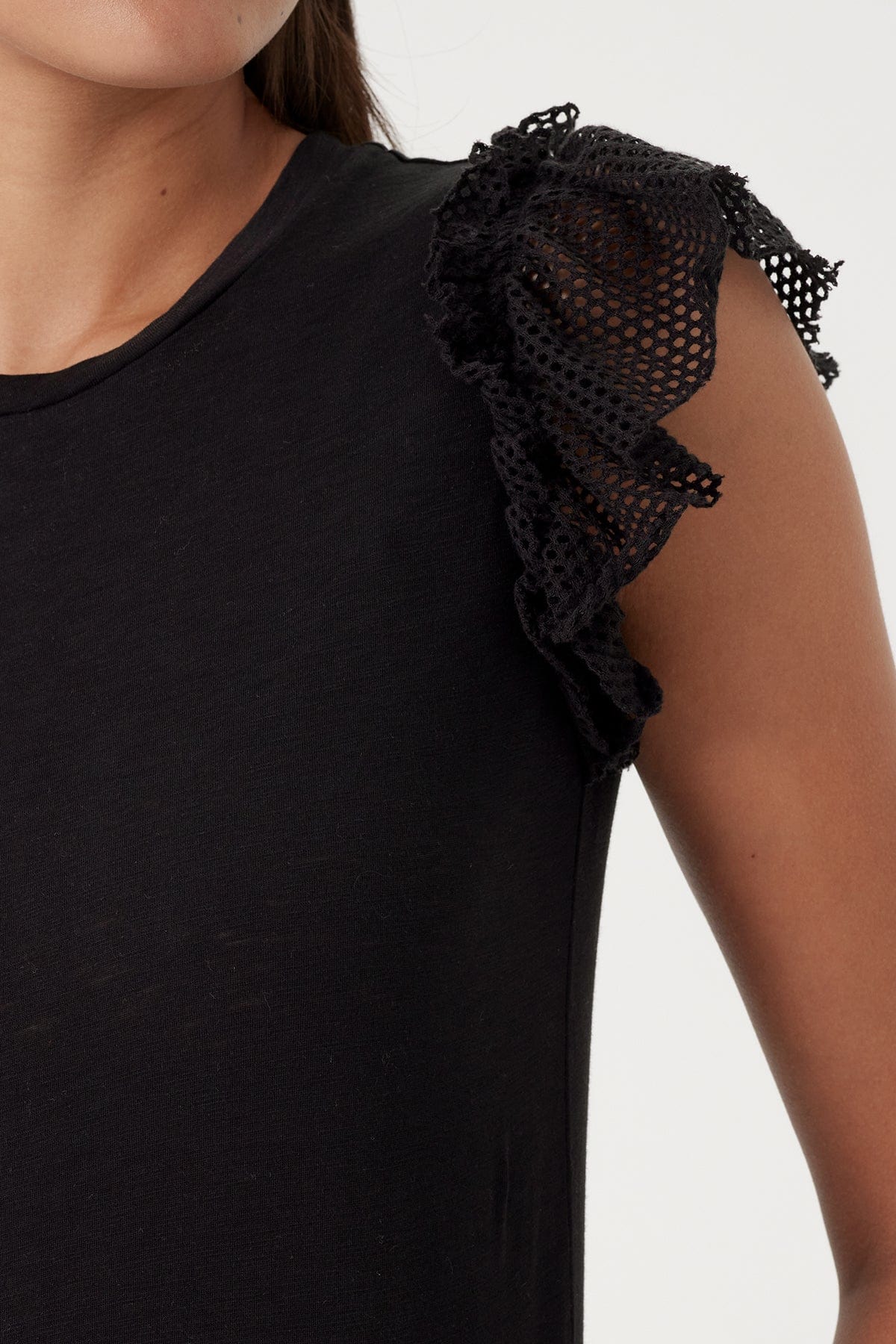 Isabel Ruffle Shell - Goldie LeWinter #color_black