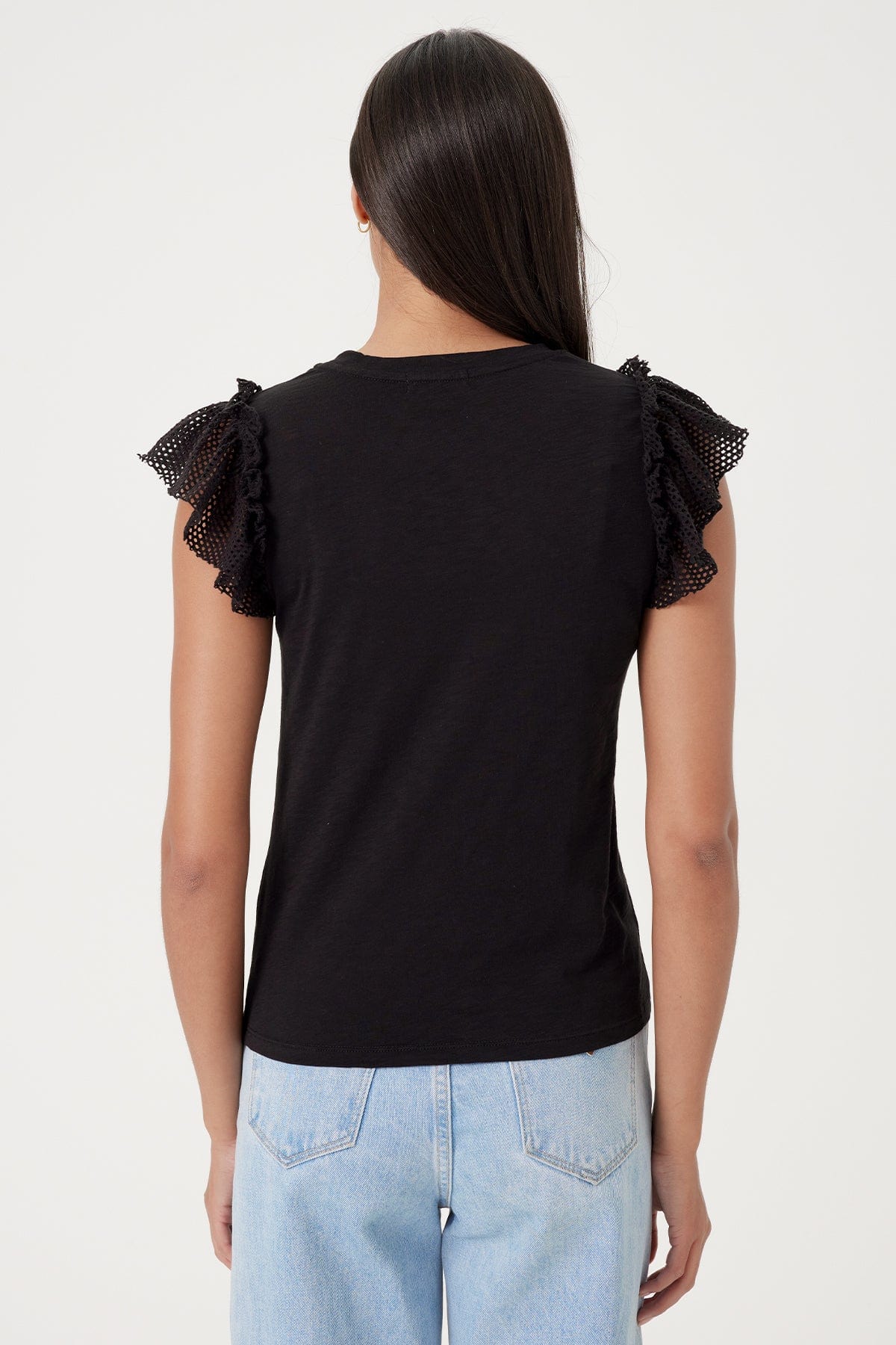 Isabel Ruffle Shell - Goldie LeWinter #color_black