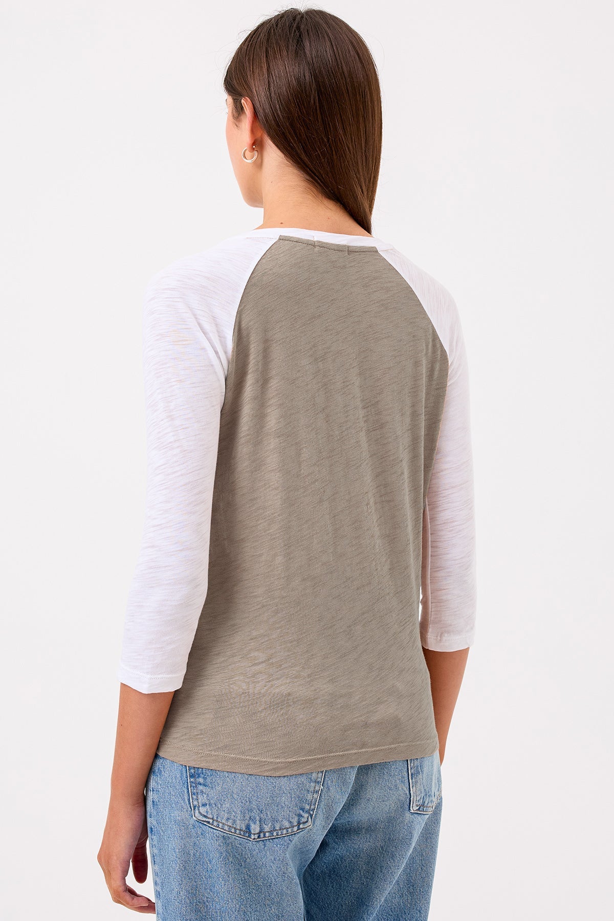 Kylie Baseball V Neck Tee - Goldie LeWinter #color_string