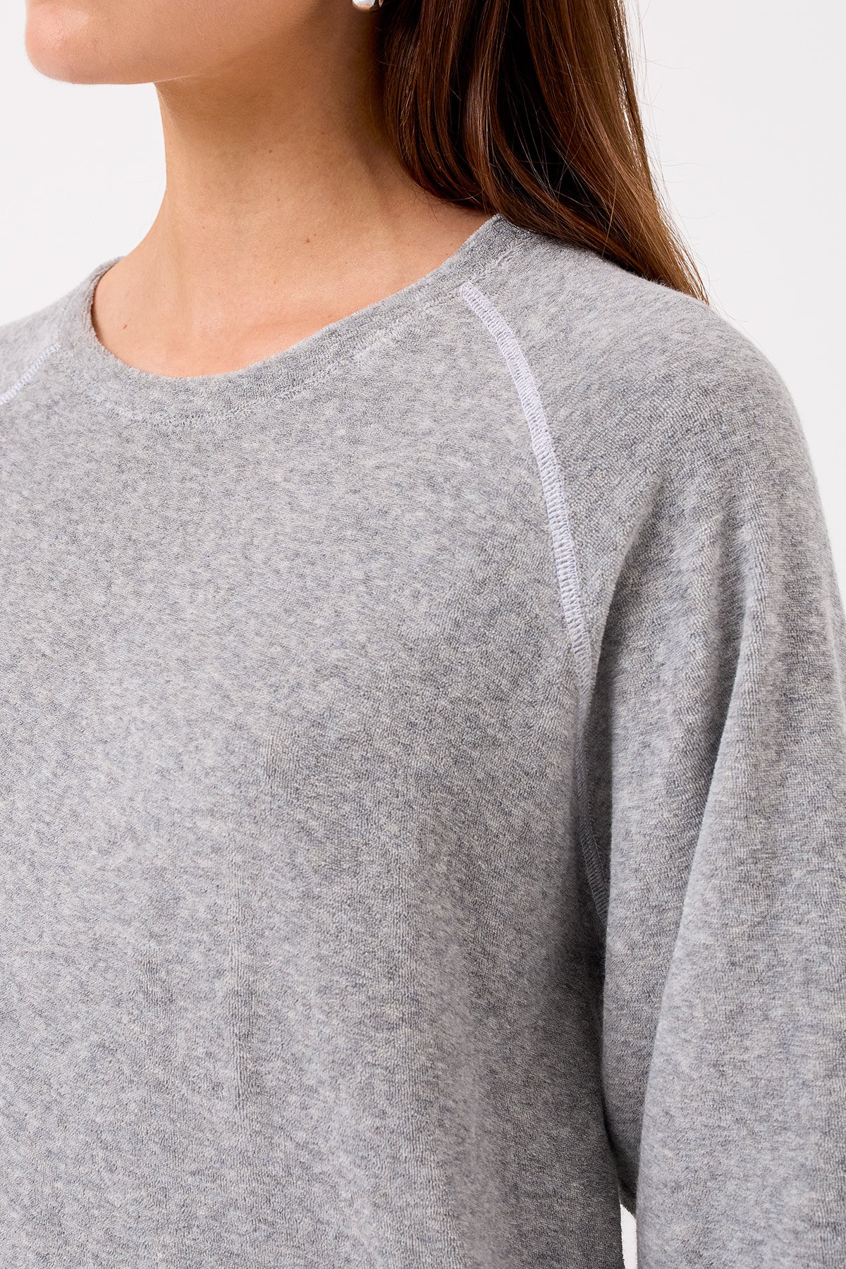 Life of Luxury Raglan Sweatshirt - Goldie LeWinter #color_gray heather