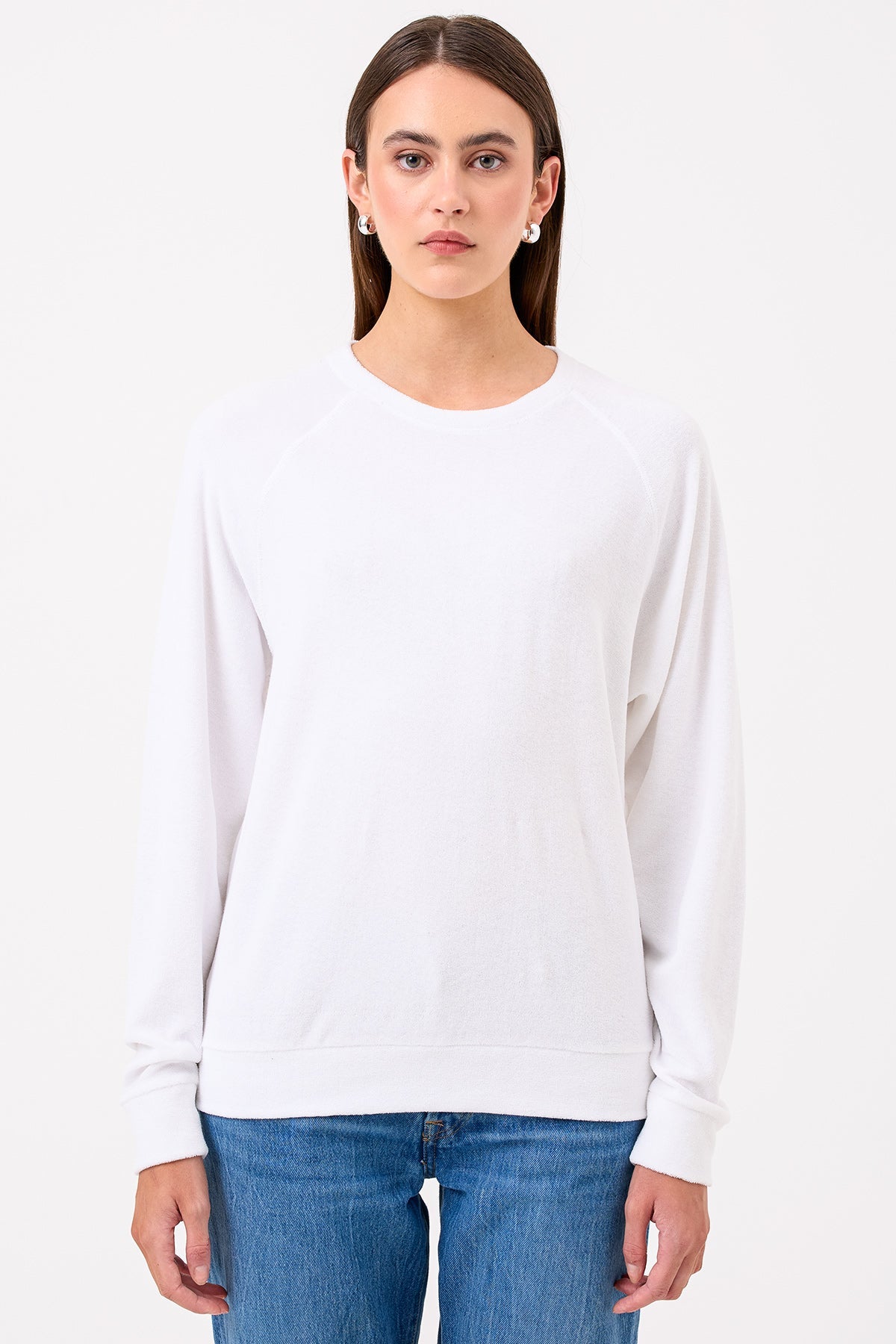 Life of Luxury Raglan Sweatshirt - Goldie LeWinter #color_white