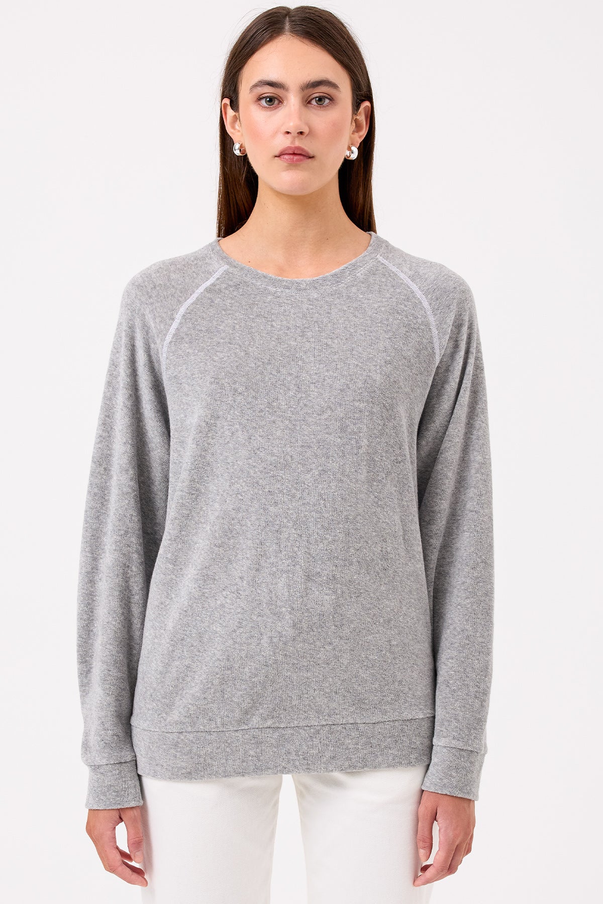 Life of Luxury Raglan Sweatshirt - Goldie LeWinter #color_gray heather