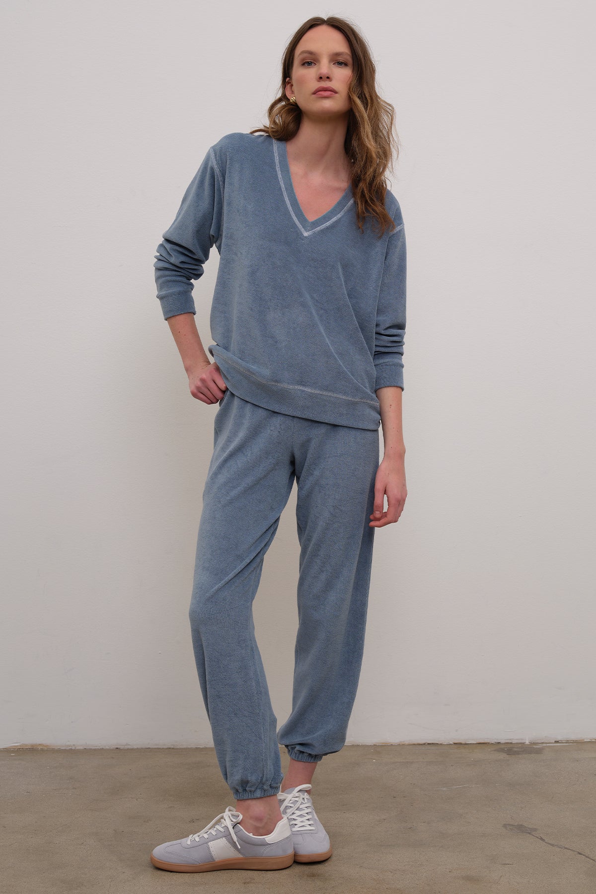 Life of Luxury Track Pant - Goldie LeWinter #color_faded denim - limited edition