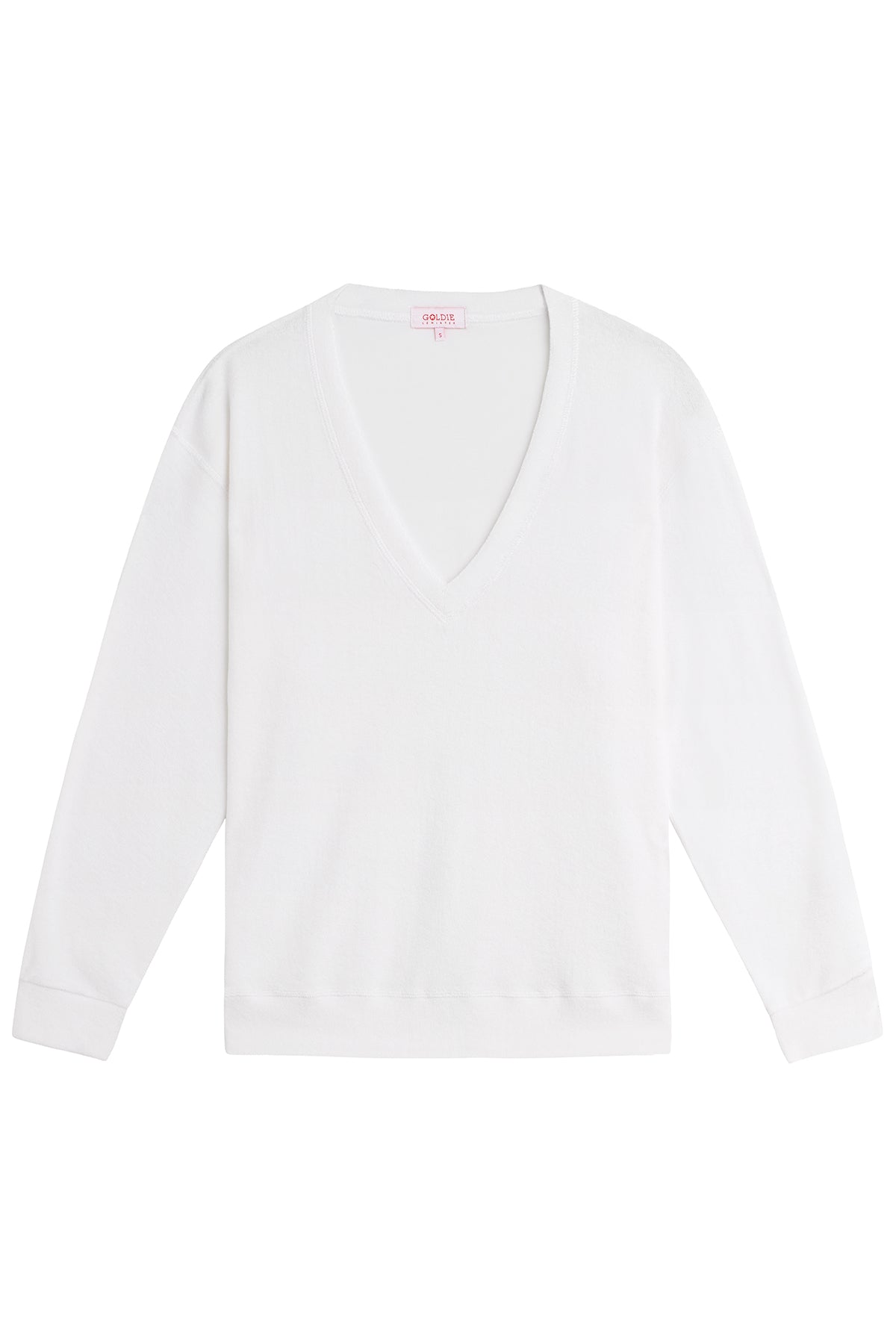 Life of Luxury V Neck Sweatshirt - Goldie LeWinter #color_white