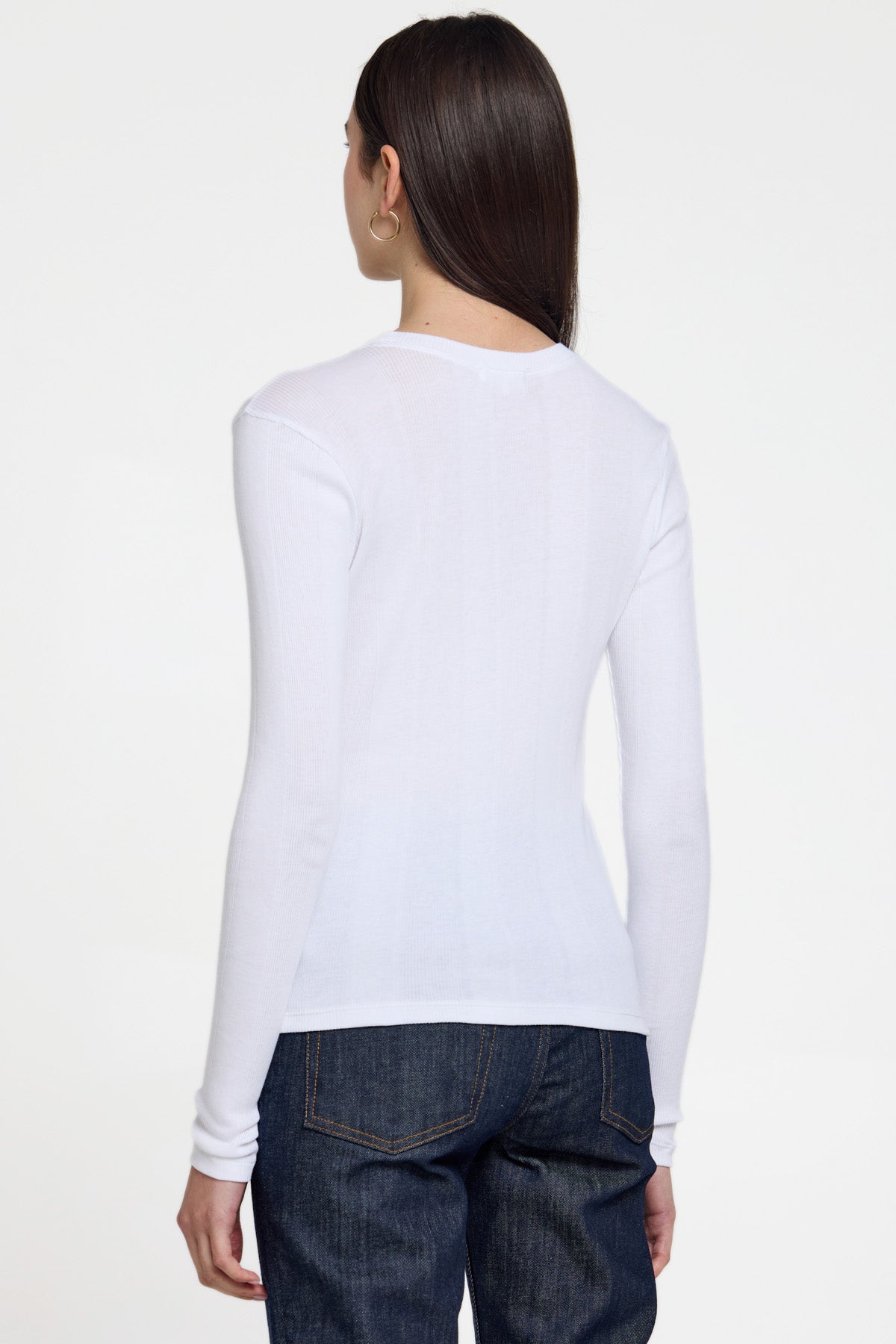 Long Sleeve Variegated Rib Tee - Goldie LeWinter