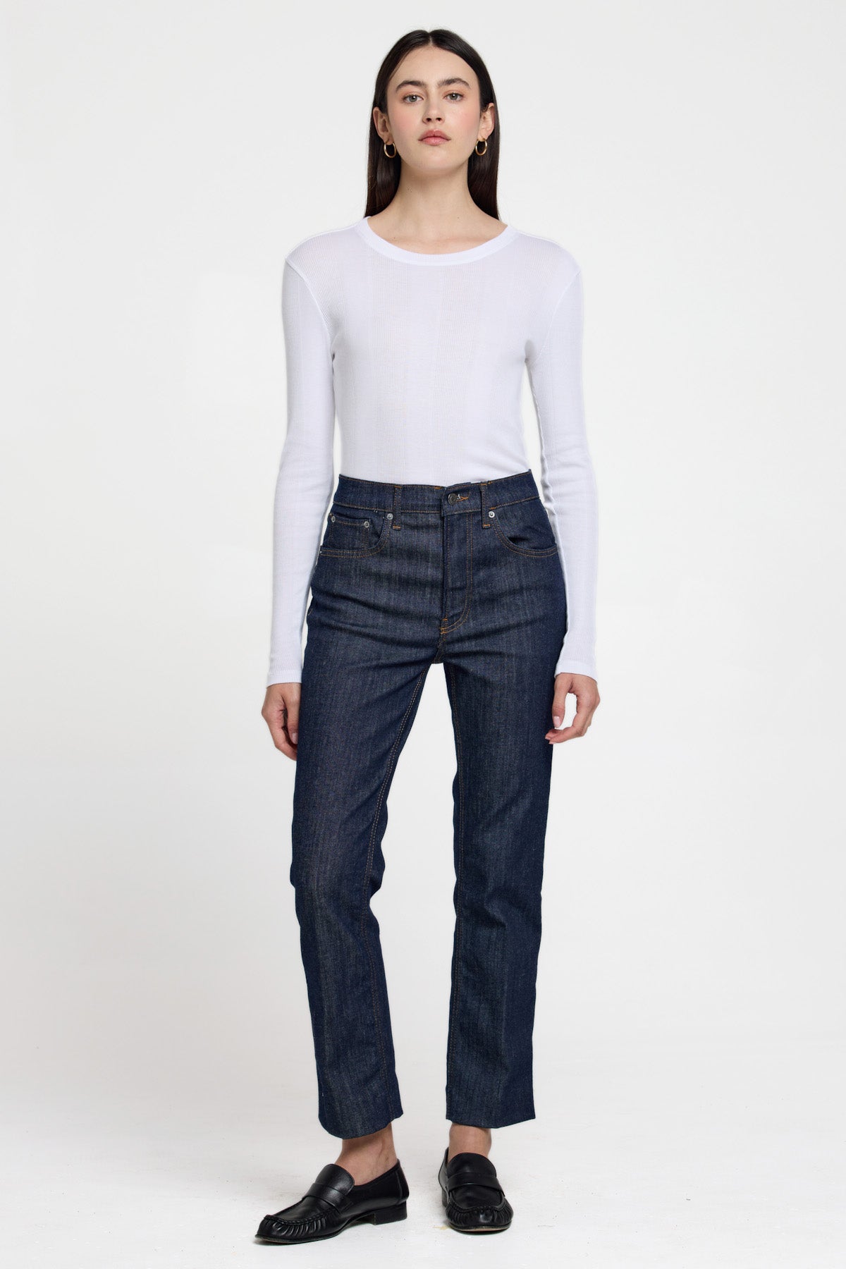 Long Sleeve Variegated Rib Tee - Goldie LeWinter