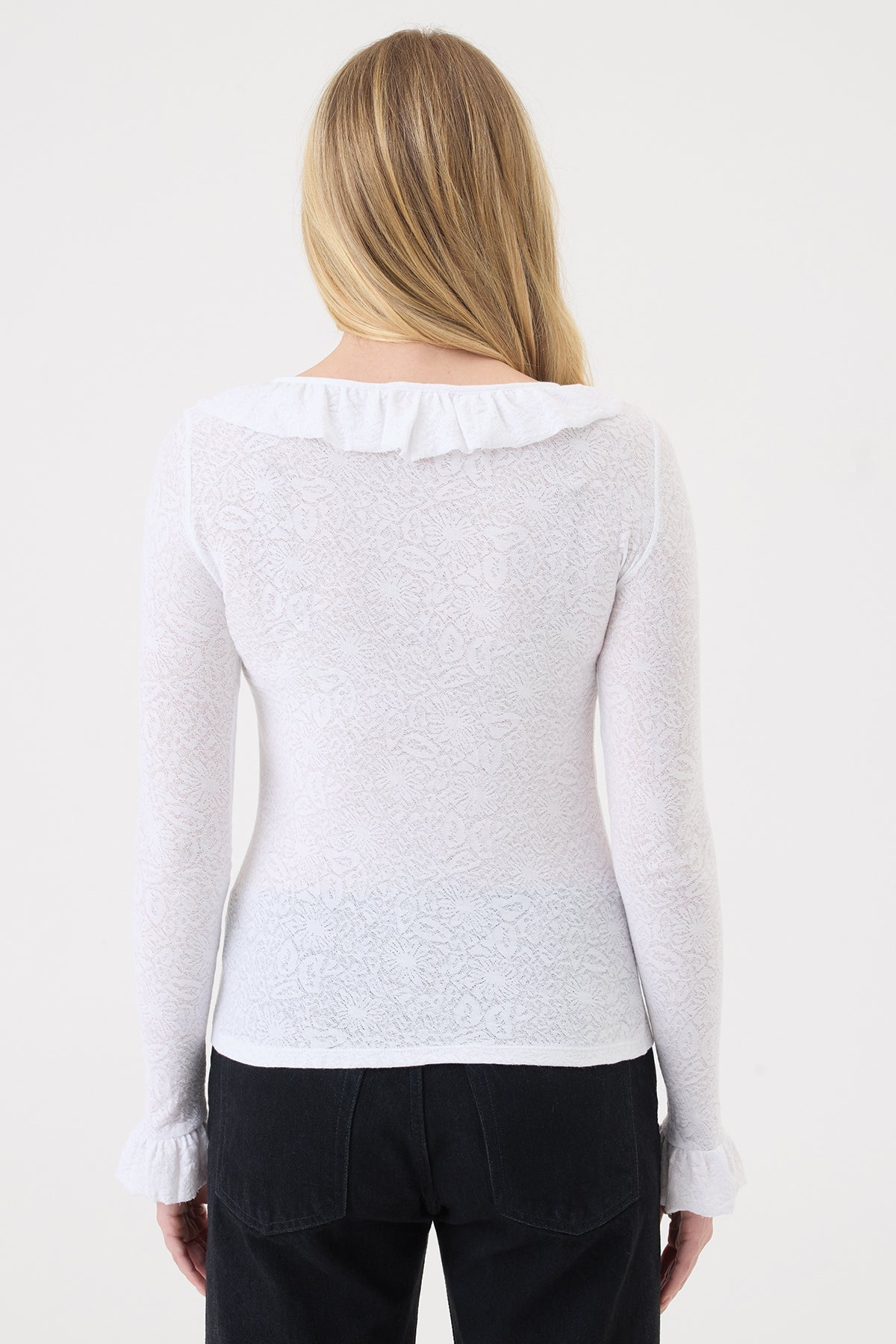 Love Story Ruffle Top - Goldie LeWinter #color_white