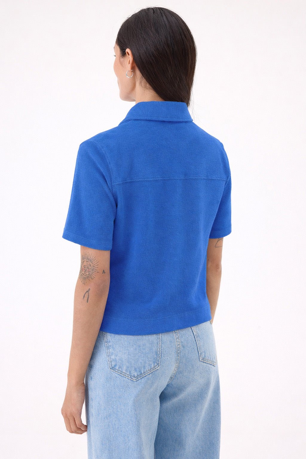 Luxe Life Button Down - Goldie LeWinter #color_sea - limited edition