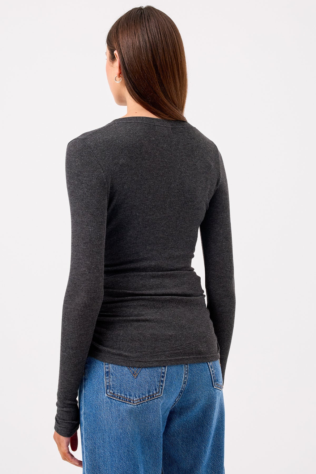 Goldie LeWinter - Margot Top #color_charcoal heather