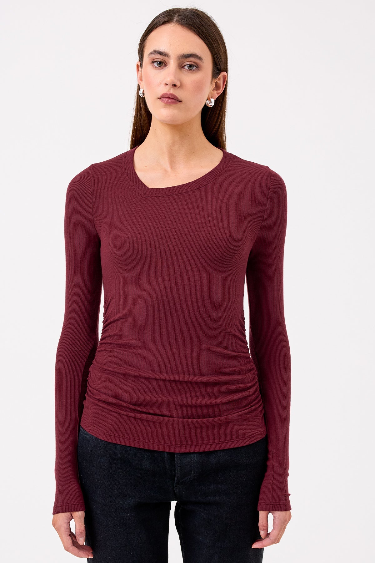 Goldie LeWinter - Margot Top #color_bordeaux - limited edition