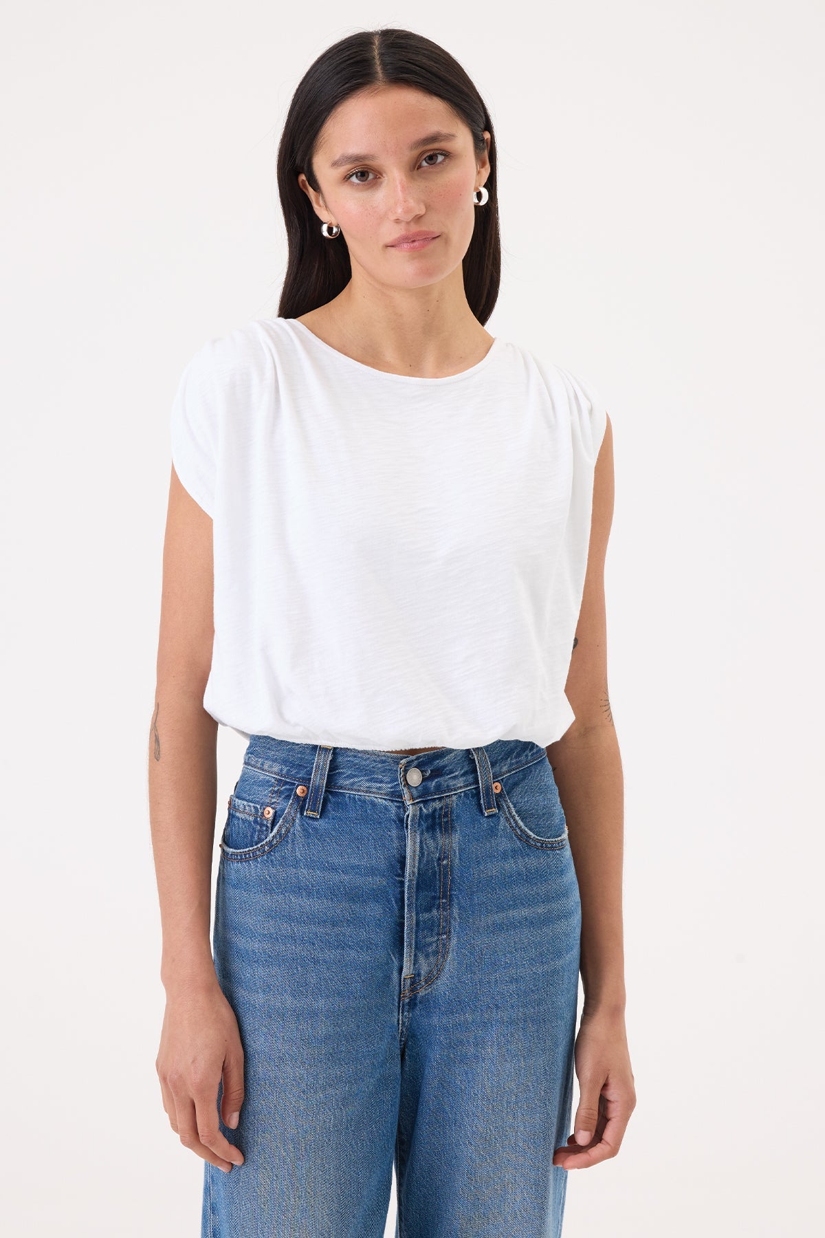 Marina Bubble Top - Goldie LeWinter #color_white