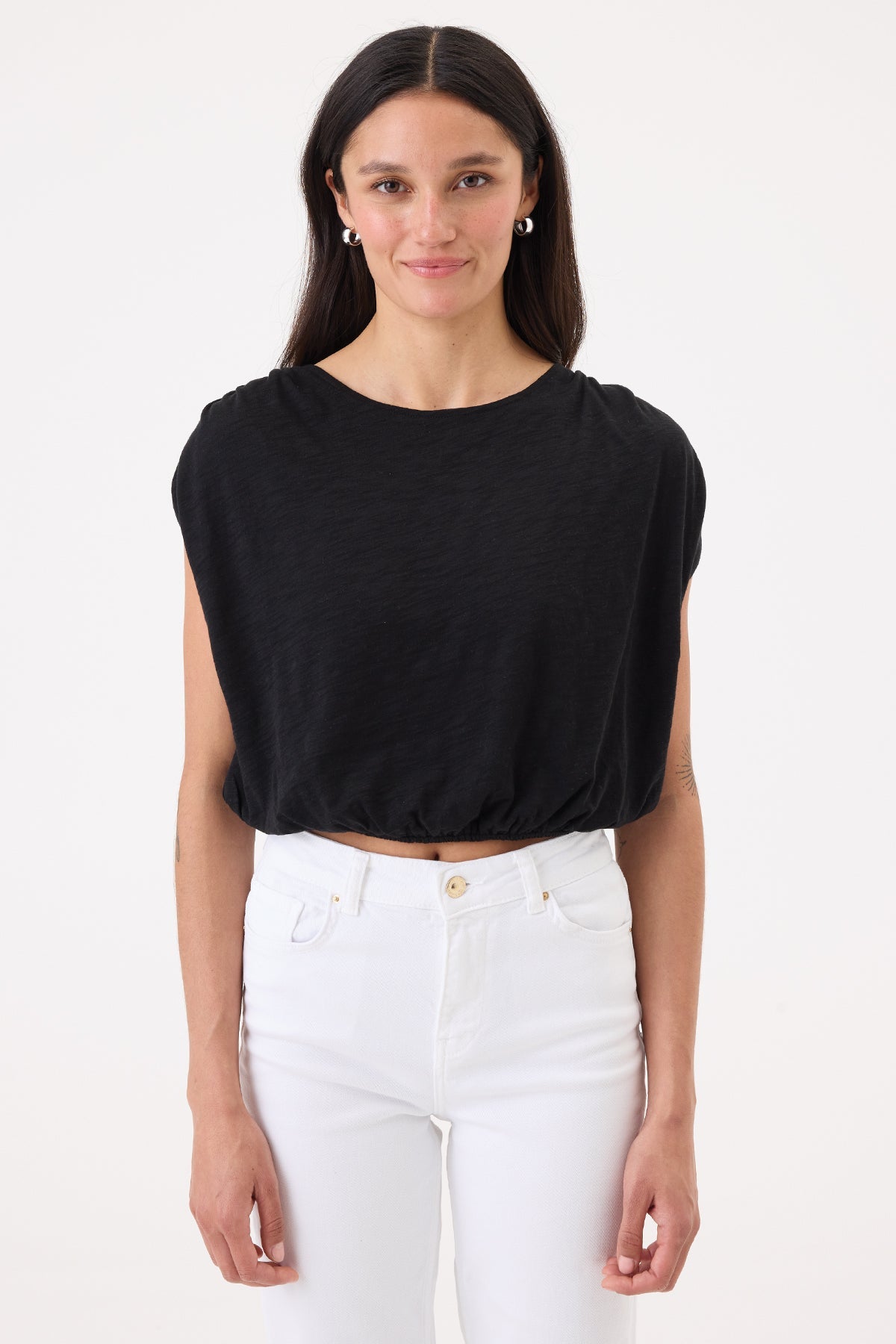 Marina Bubble Top - Goldie LeWinter #color_black