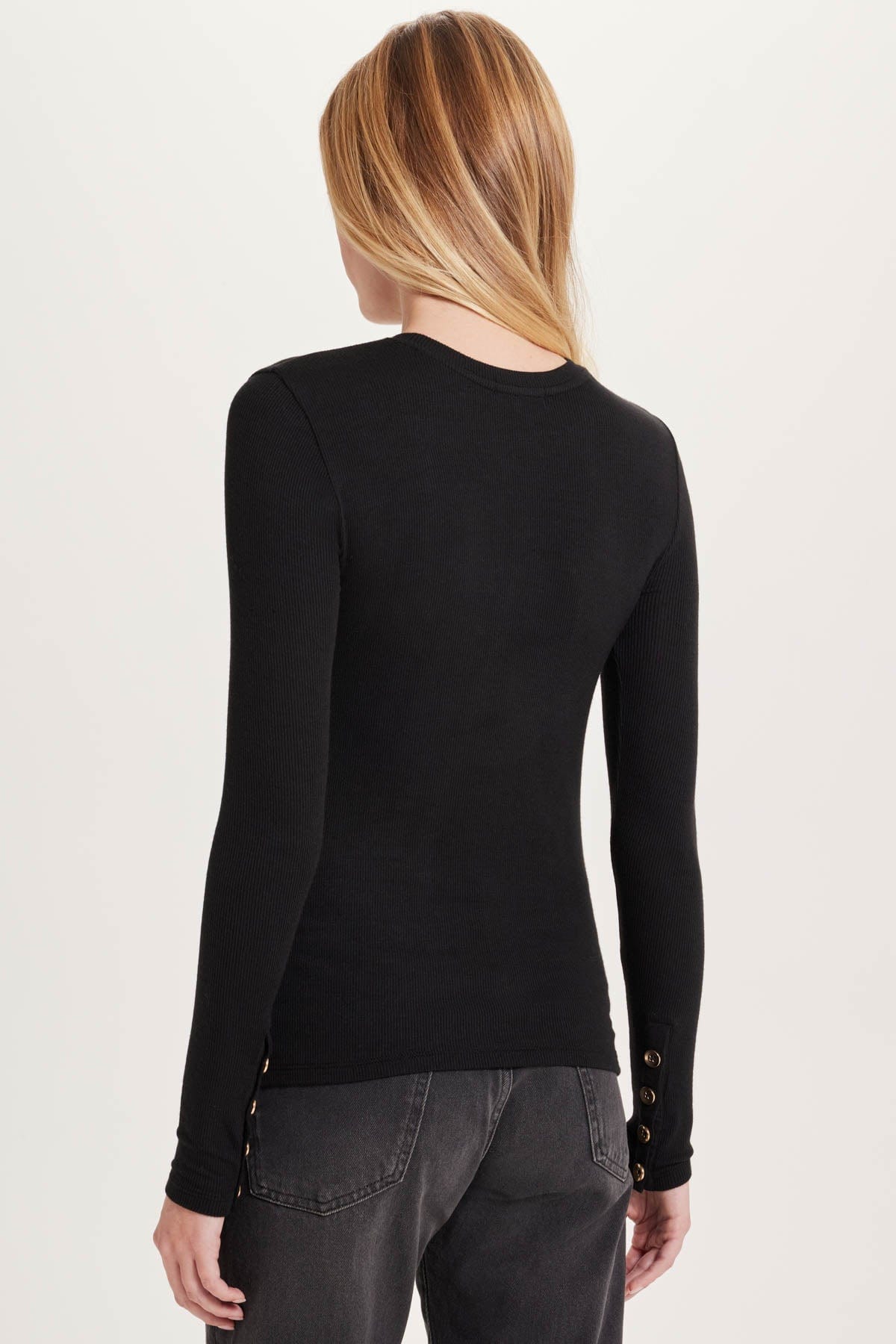 Marina Ribbed Top - Goldie LeWinter #color_black