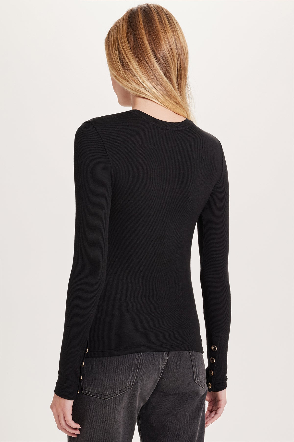 Marina Ribbed Top - Goldie LeWinter #color_black