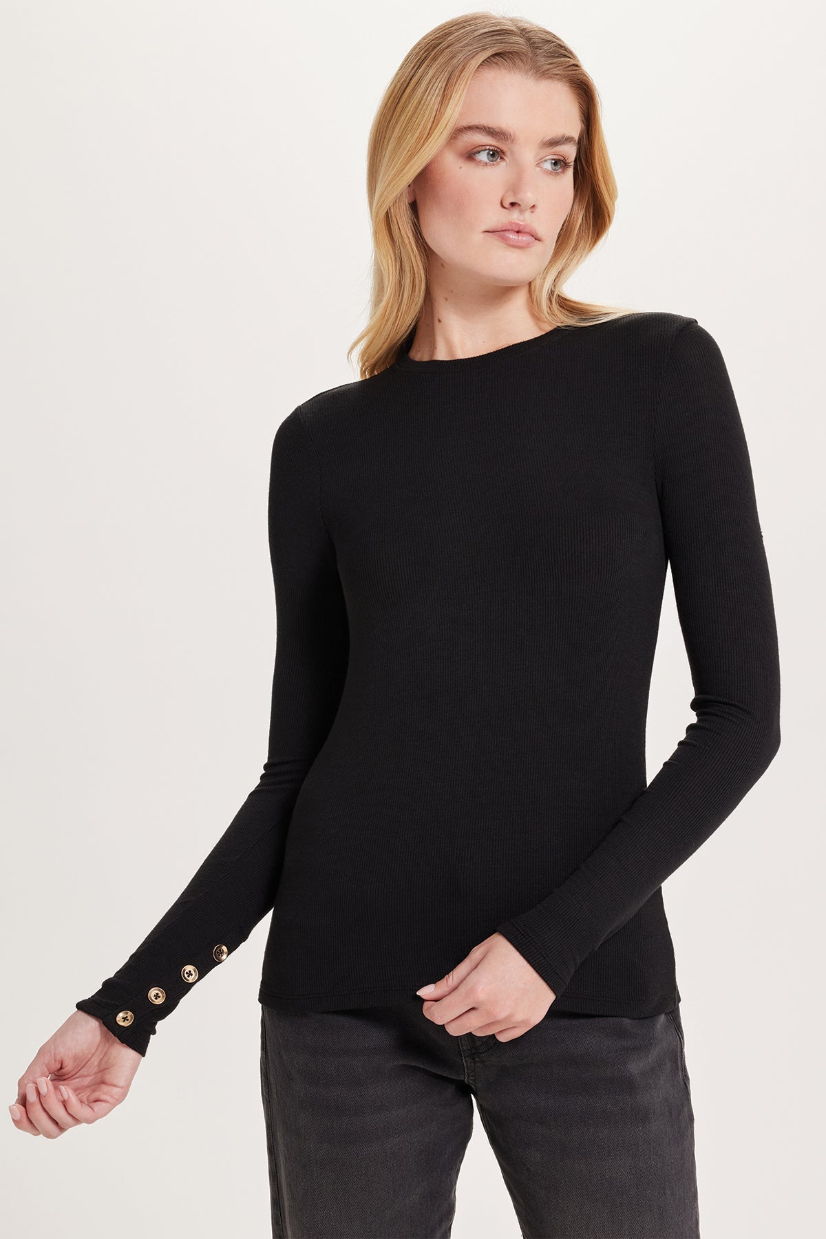 Marina Ribbed Top - Goldie LeWinter #color_black