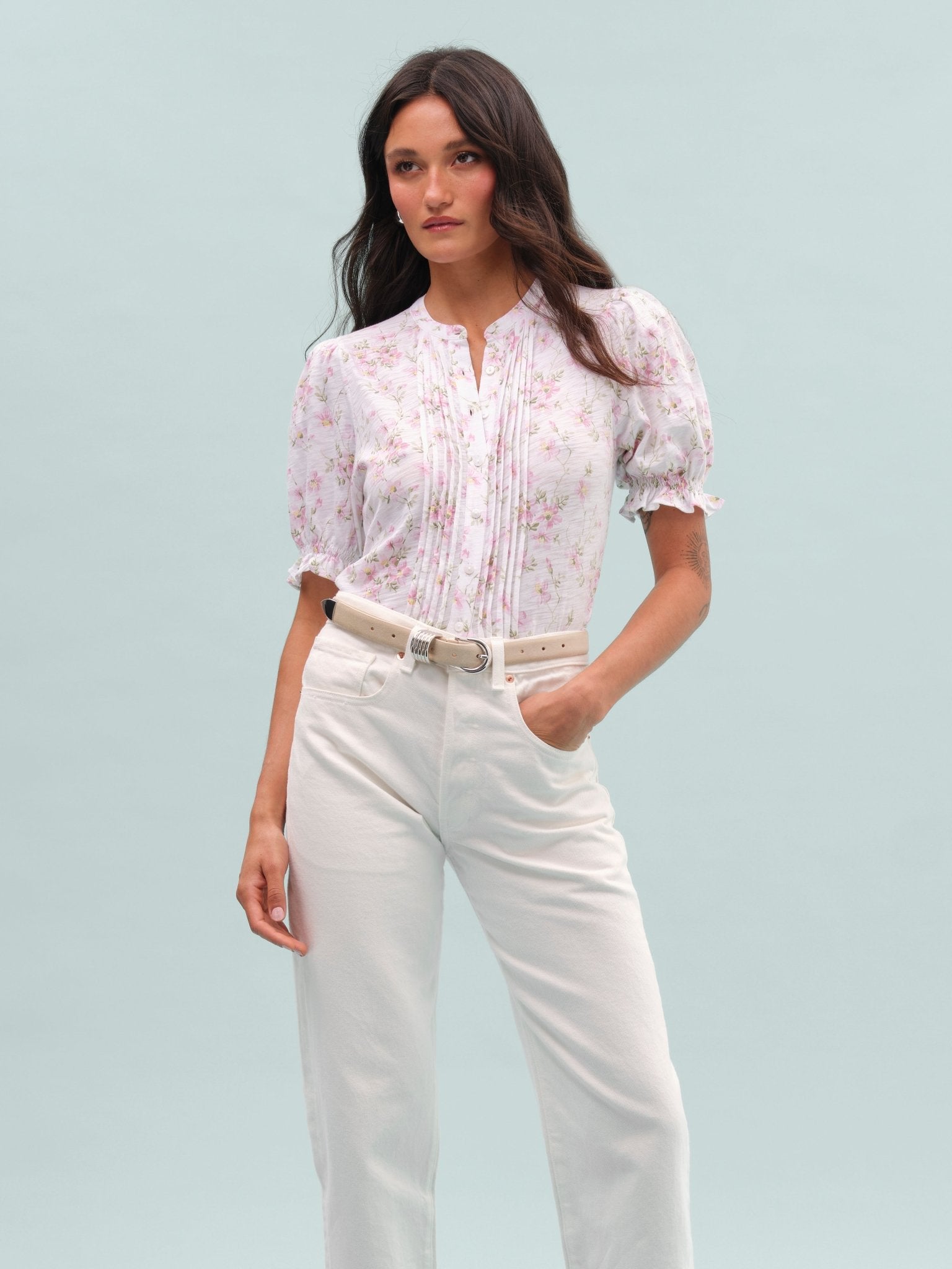 Meadow Blouse - Goldie LeWinter #color_cherry blossom - limited edition