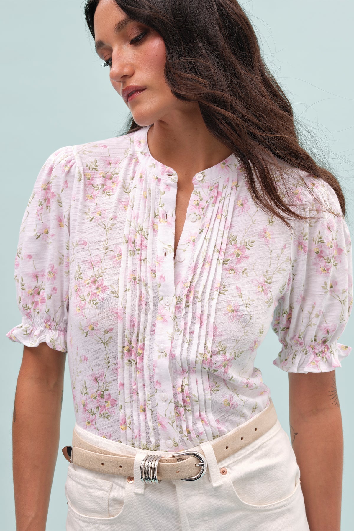 Meadow Blouse - Goldie LeWinter #color_cherry blossom - limited edition