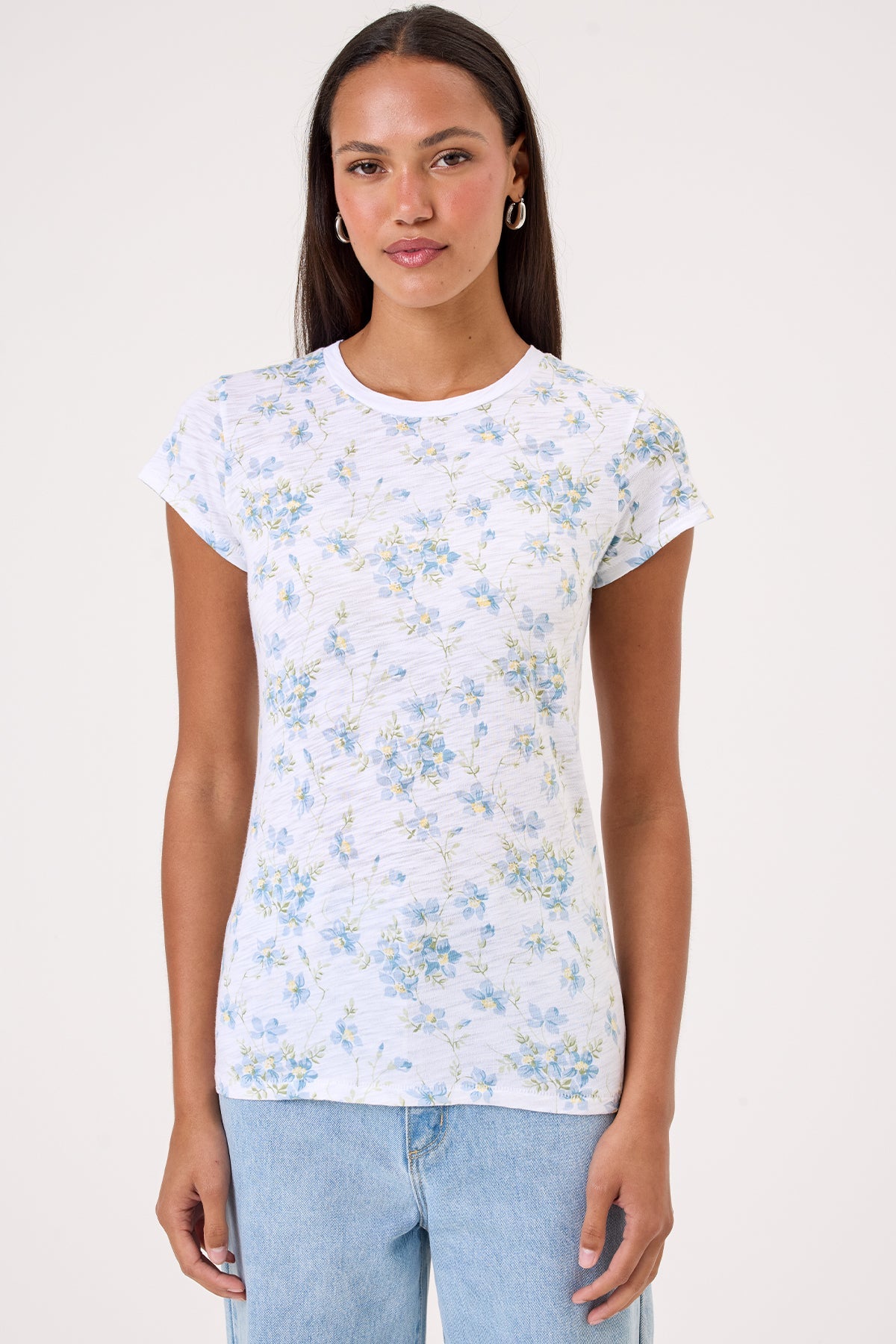 Meadow Ringer Tee - Goldie LeWinter #color_bluebell - limited edition