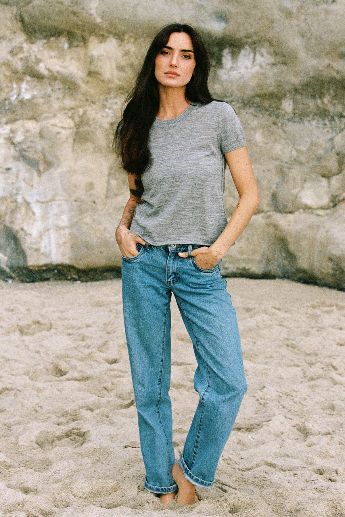 Mina Tee - Goldie LeWinter #color_gray heather