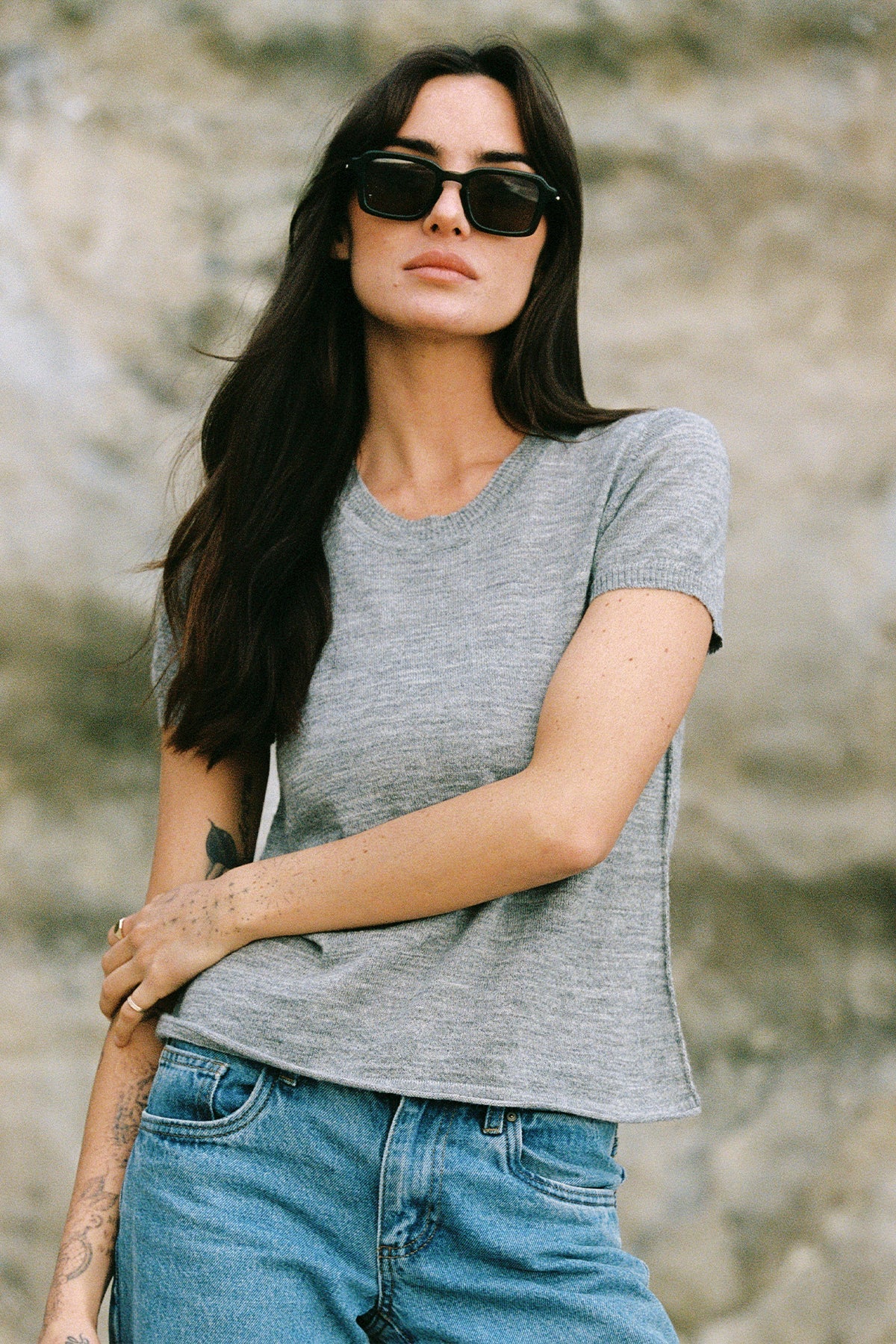 Mina Tee - Goldie LeWinter #color_gray heather