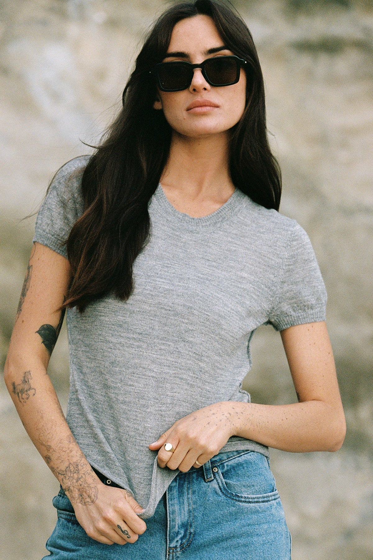Mina Tee - Goldie LeWinter #color_gray heather
