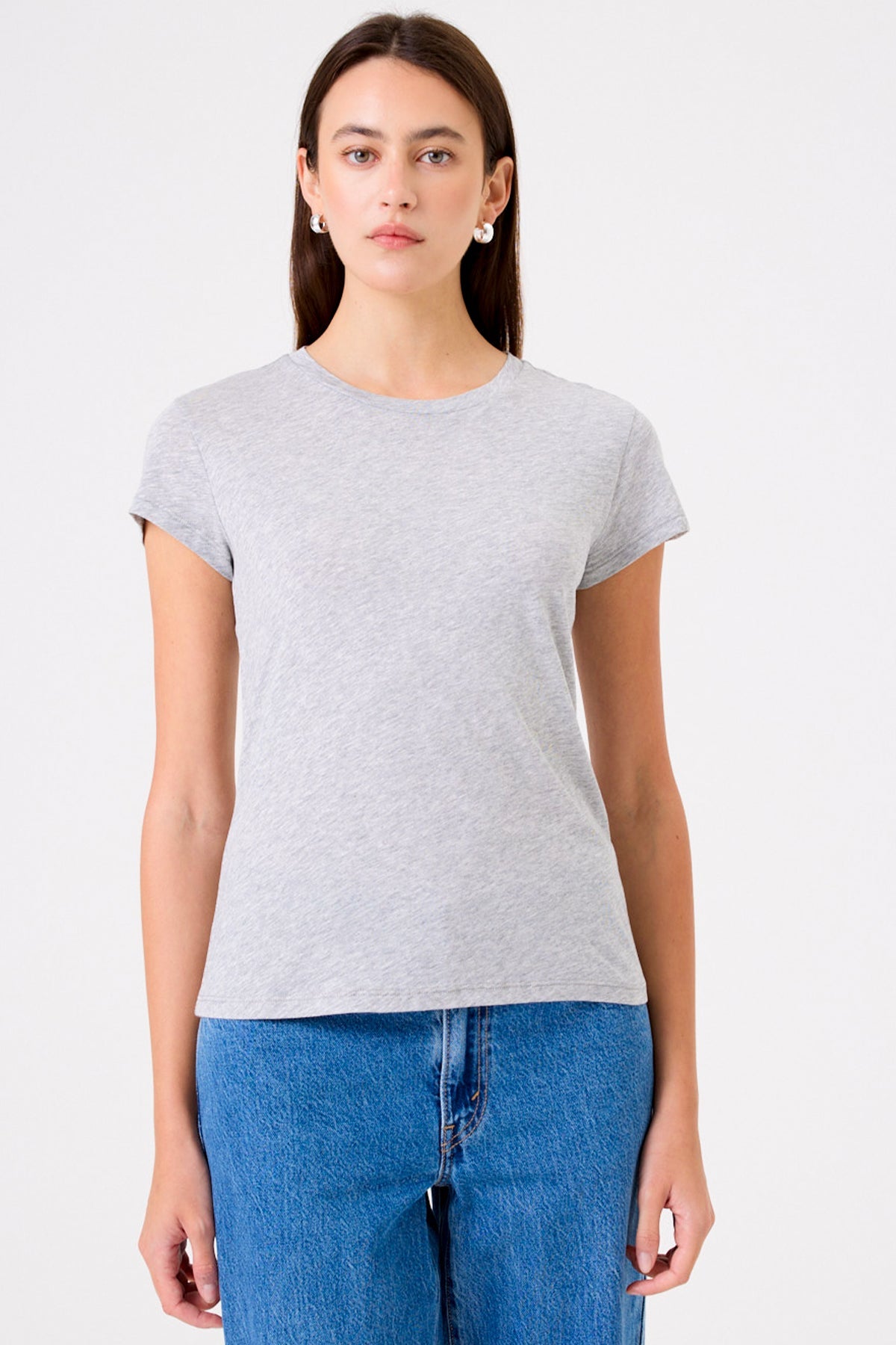 Organic Crew Neck Tee - Goldie LeWinter #color_gray heather