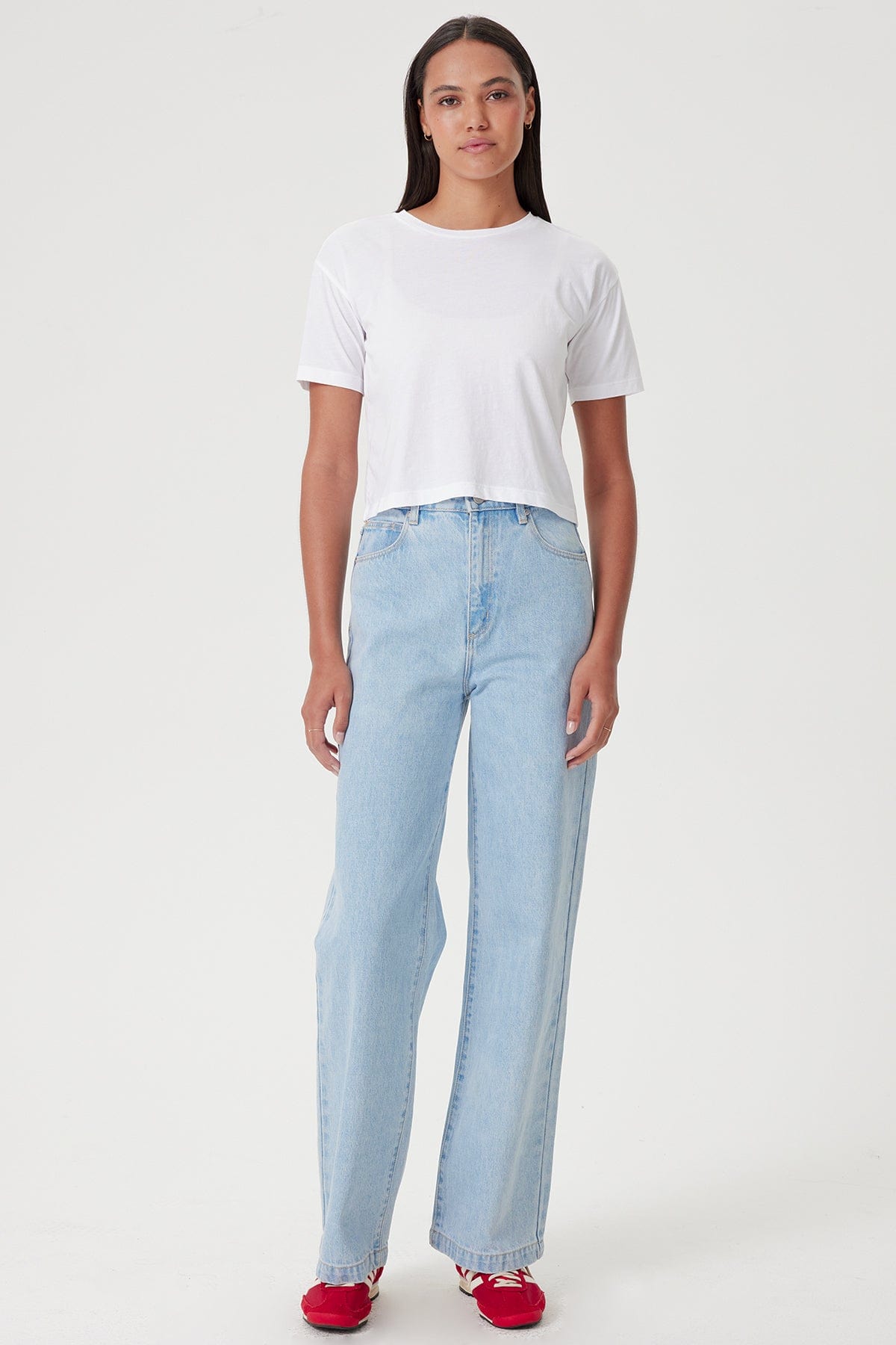 Organic Crop Girlfriend Tee - Goldie LeWinter #color_white