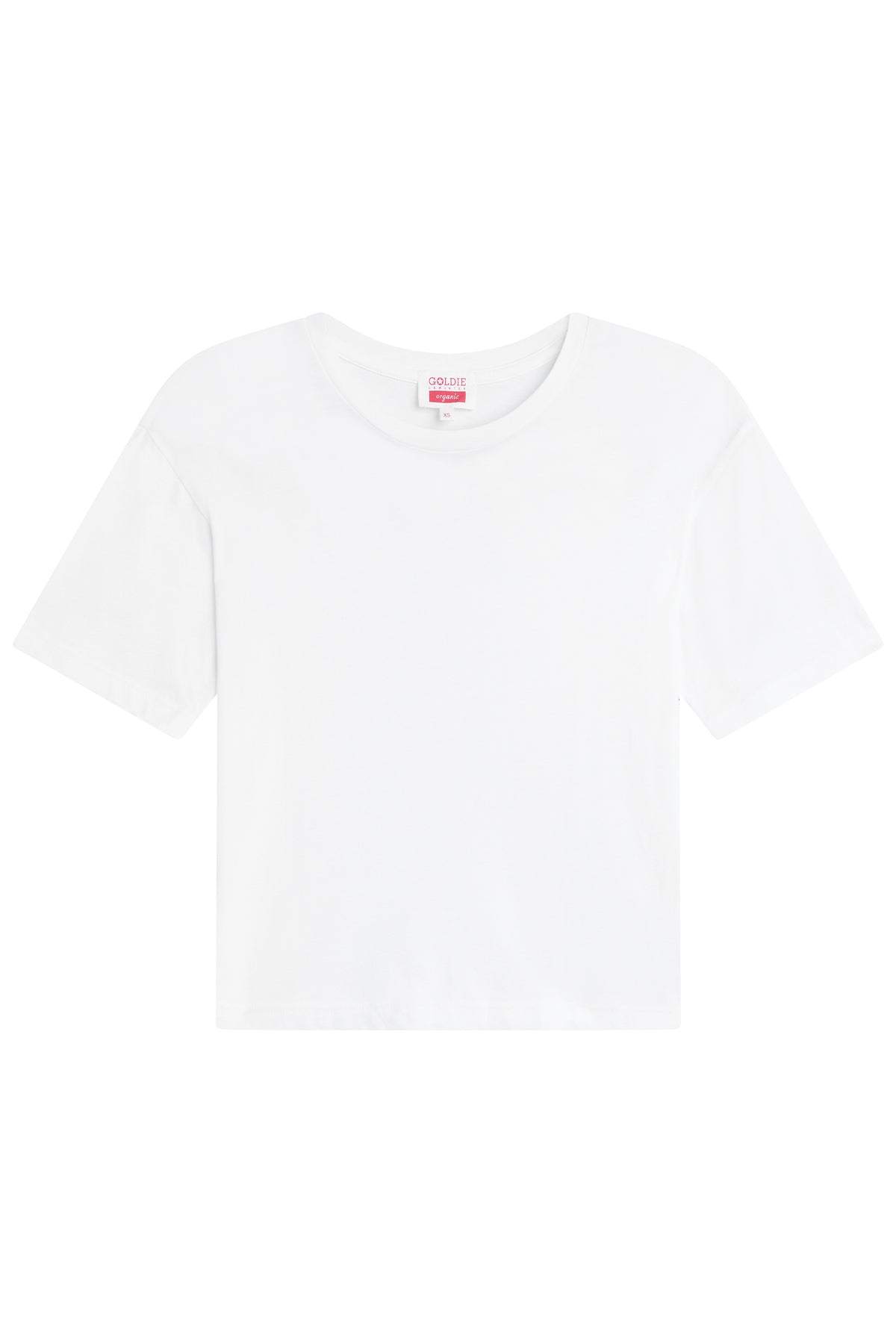 Organic Crop Girlfriend Tee - Goldie LeWinter #color_white