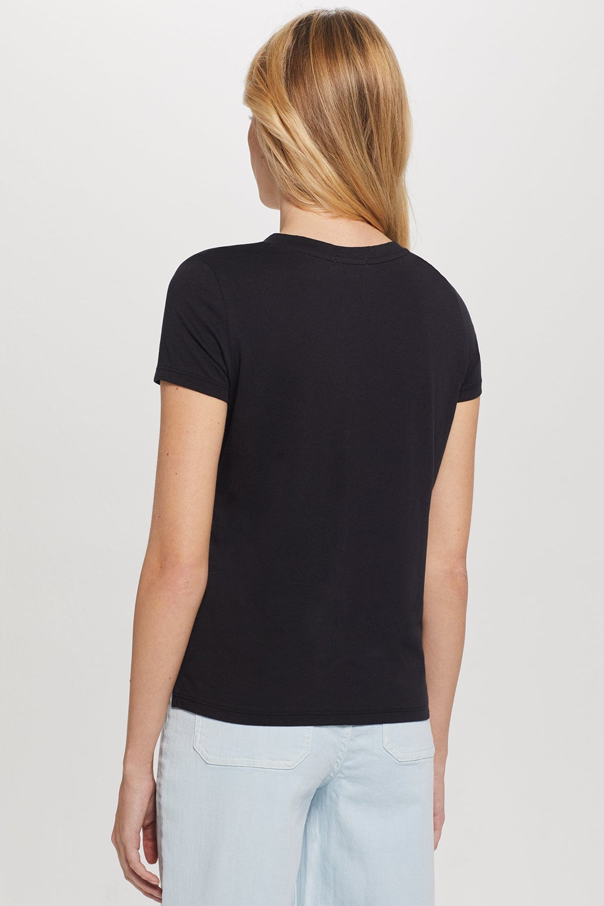 Organic V Neck Boy Tee - Goldie LeWinter #color_black
