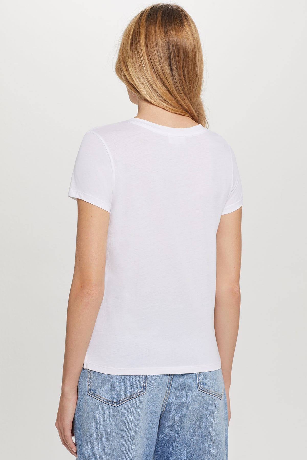Organic V Neck Boy Tee - Goldie LeWinter #color_white