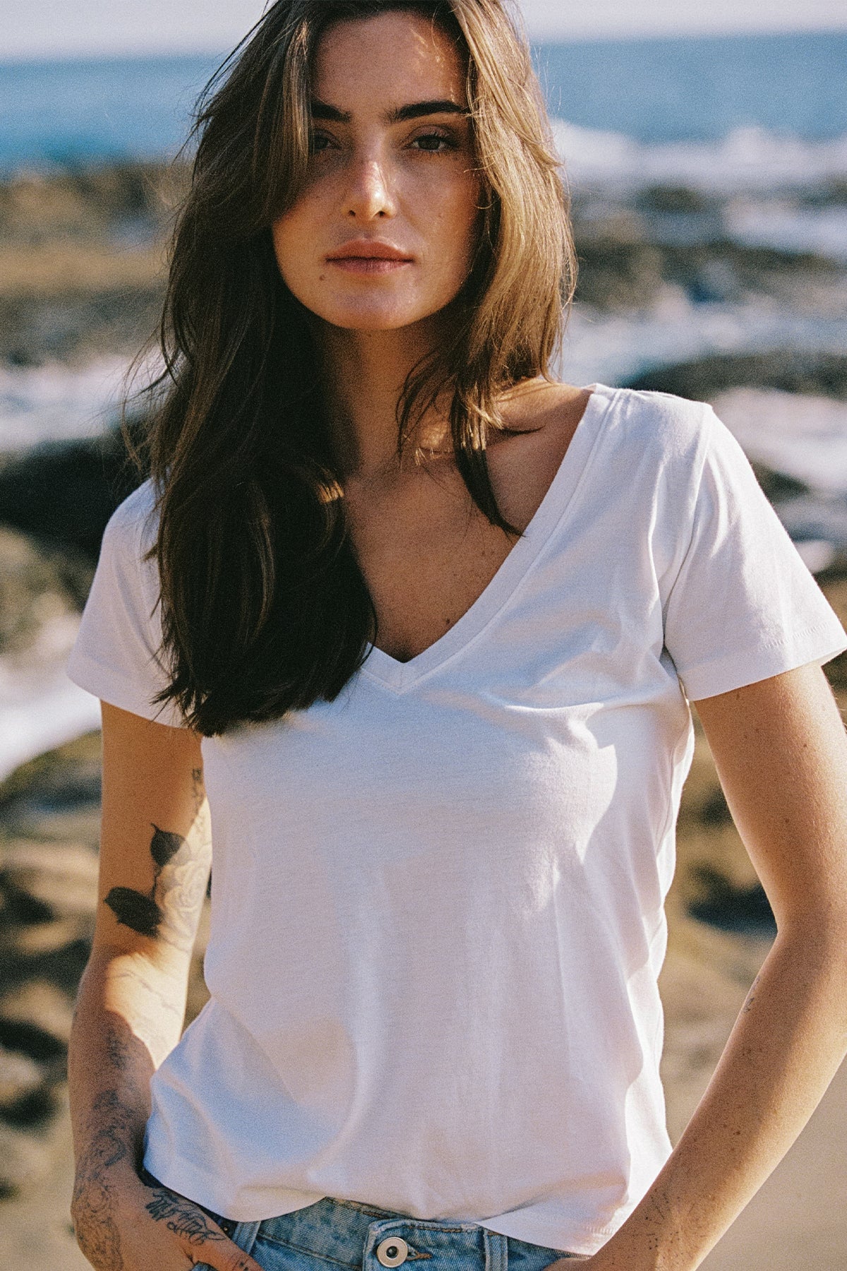 Pointelle Tee - Goldie LeWinter #color_white