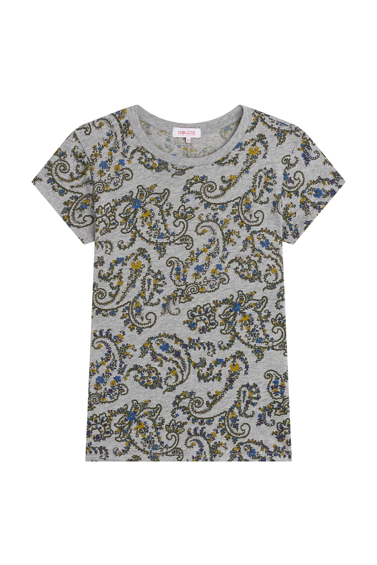Paisley Grove Ringer Tee - Goldie LeWinter #color_gray heather