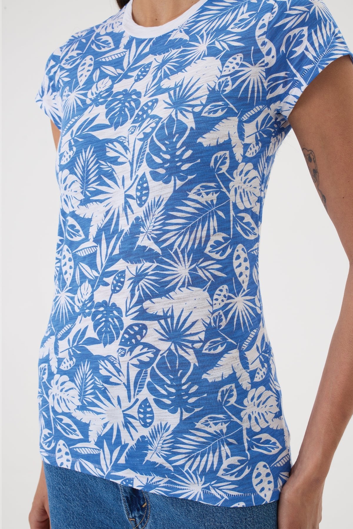 Paradise Ringer Tee - Goldie LeWinter #color_sea - limited edition