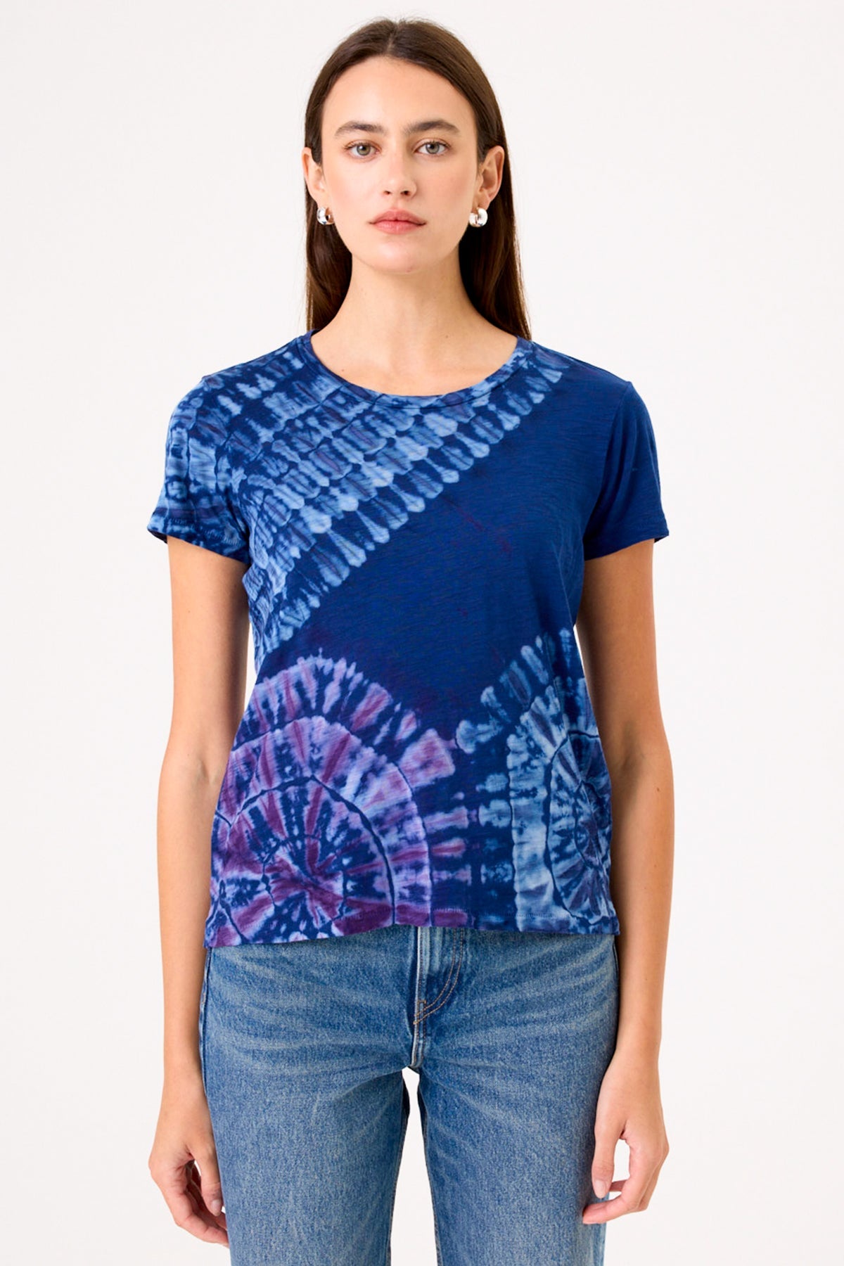 Patchwork Tie Dye Boy Tee - Goldie LeWinter #color_estate blue