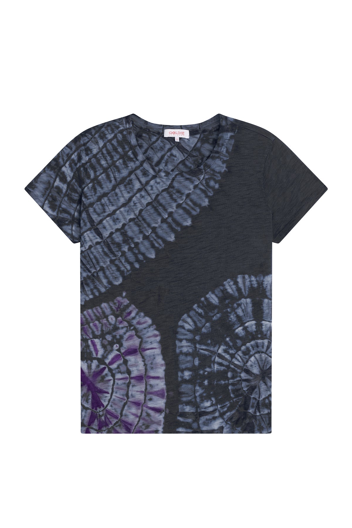 Patchwork Tie Dye Boy Tee - Goldie LeWinter #color_charcoal heather