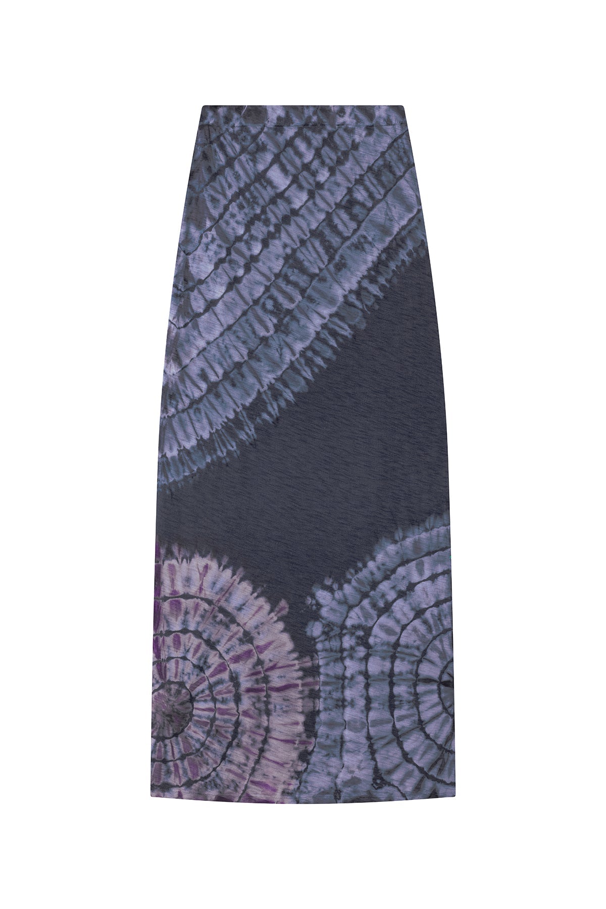 Patchwork Tie Dye Maxi Skirt - Goldie LeWinter #color_charcoal heather