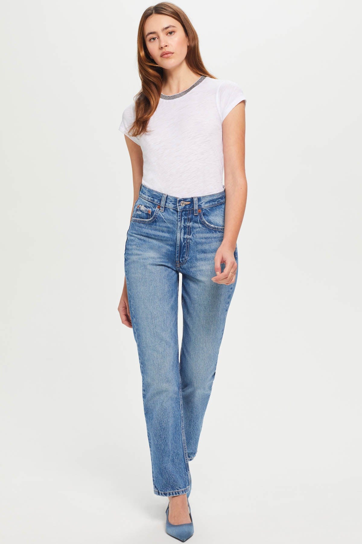 Pavé Ringer Tee - Goldie LeWinter #color_white