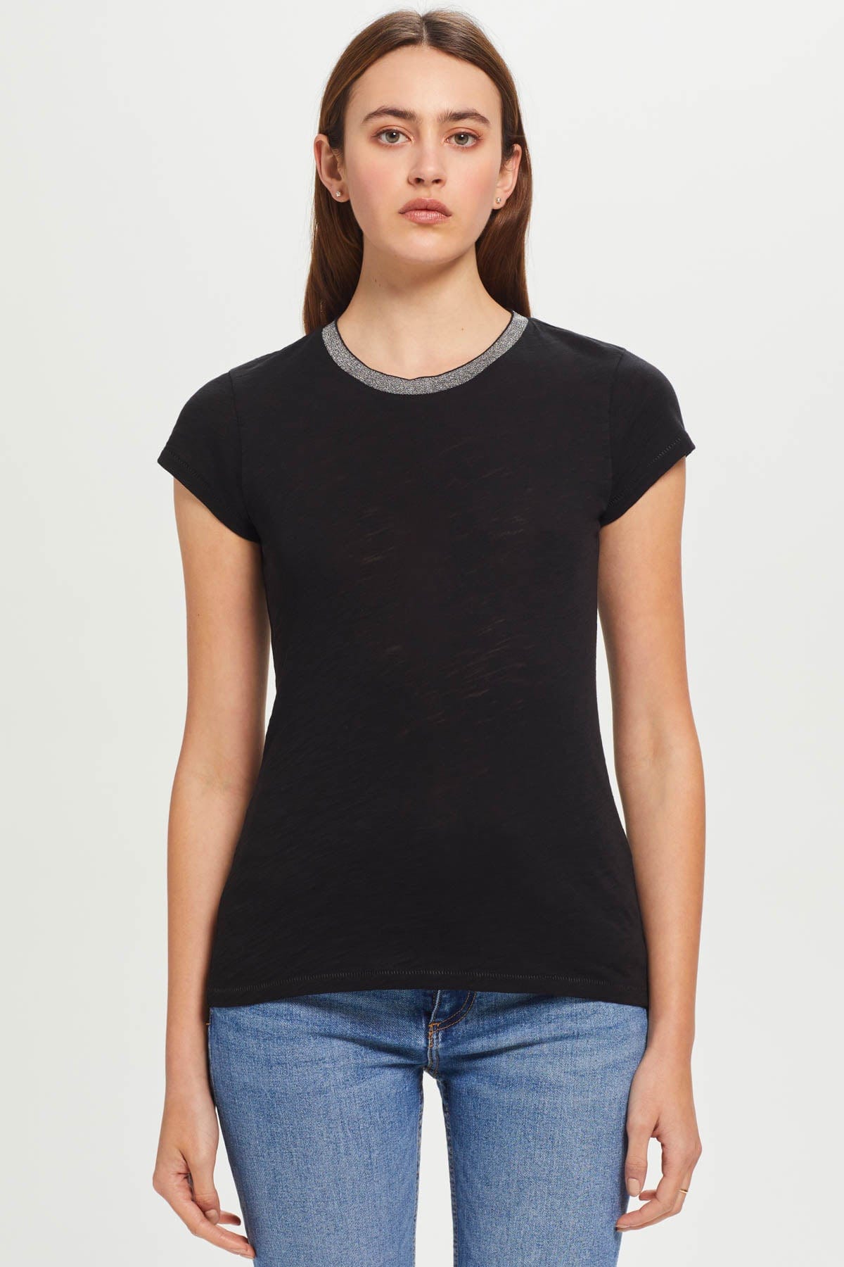 Pavé Ringer Tee - Goldie LeWinter #color_black
