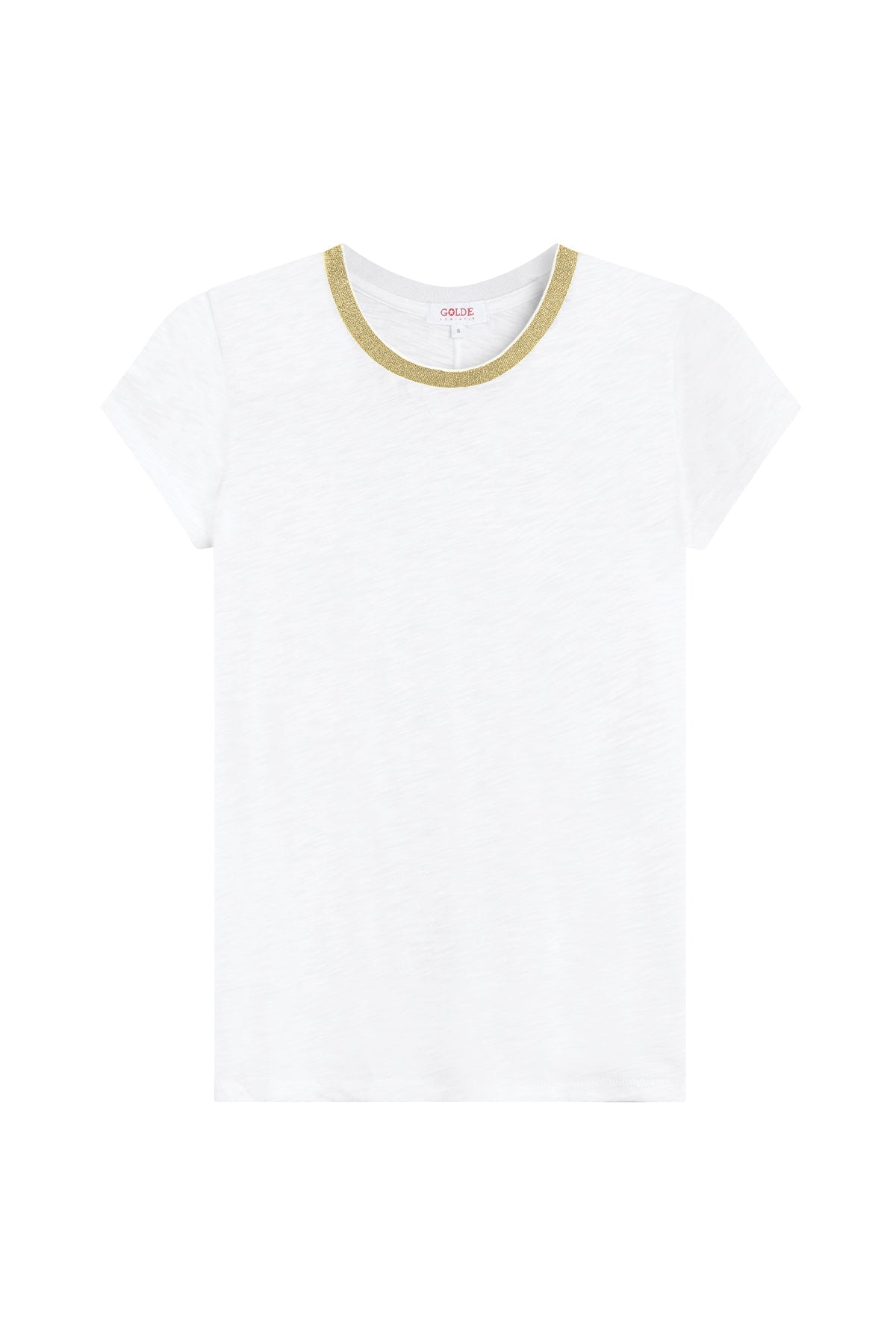 Pavé Shimmer Ringer Tee - Goldie LeWinter #color_white