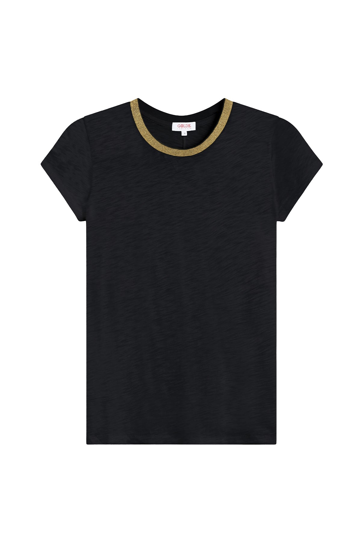 Pavé Shimmer Ringer Tee - Goldie LeWinter #color_black